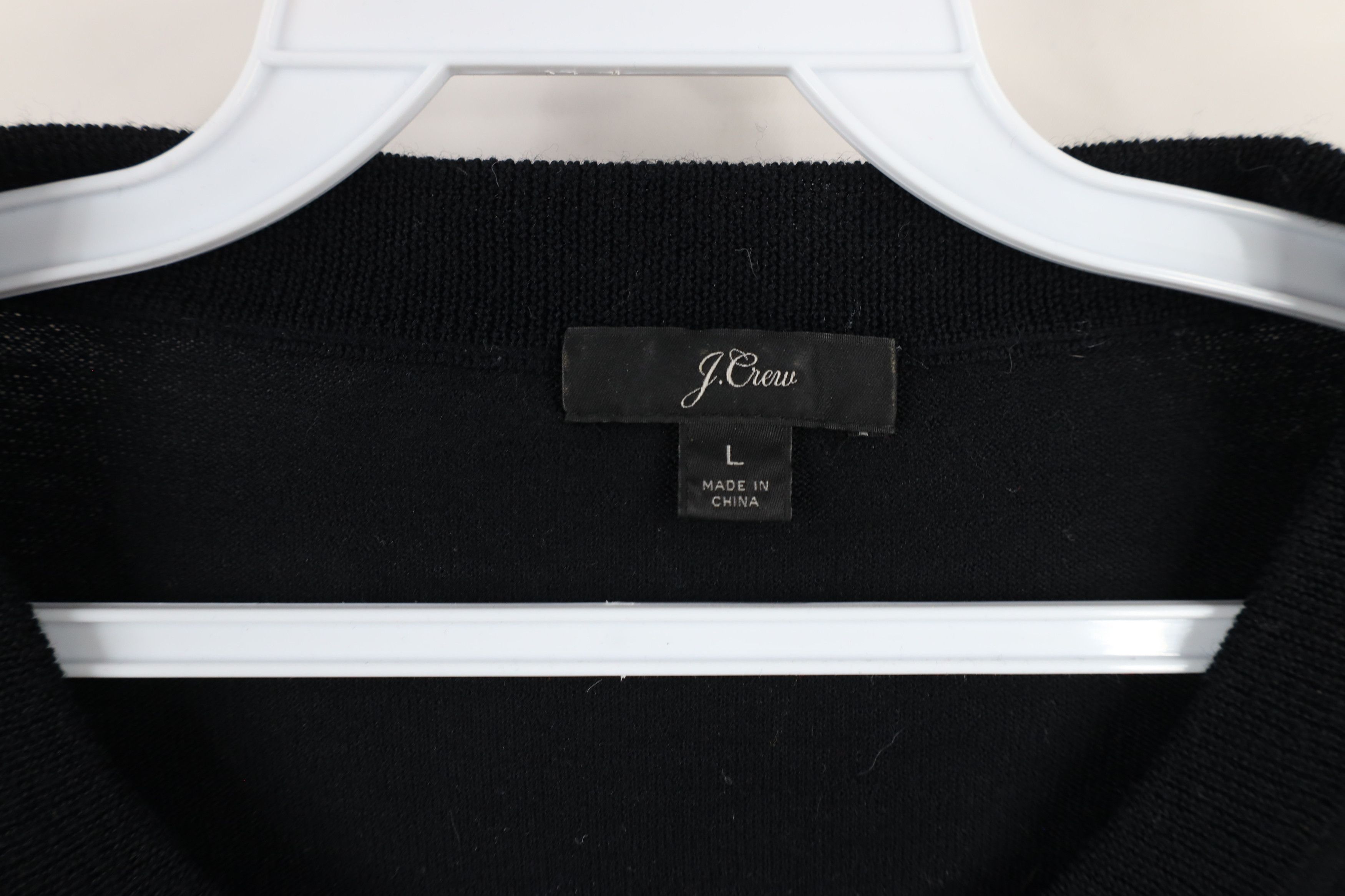 J.Crew × Vintage J Crew Blank Lightweight Merino Wool Knit Sweater Black Size L / US 10 / IT 46 - 5 Thumbnail