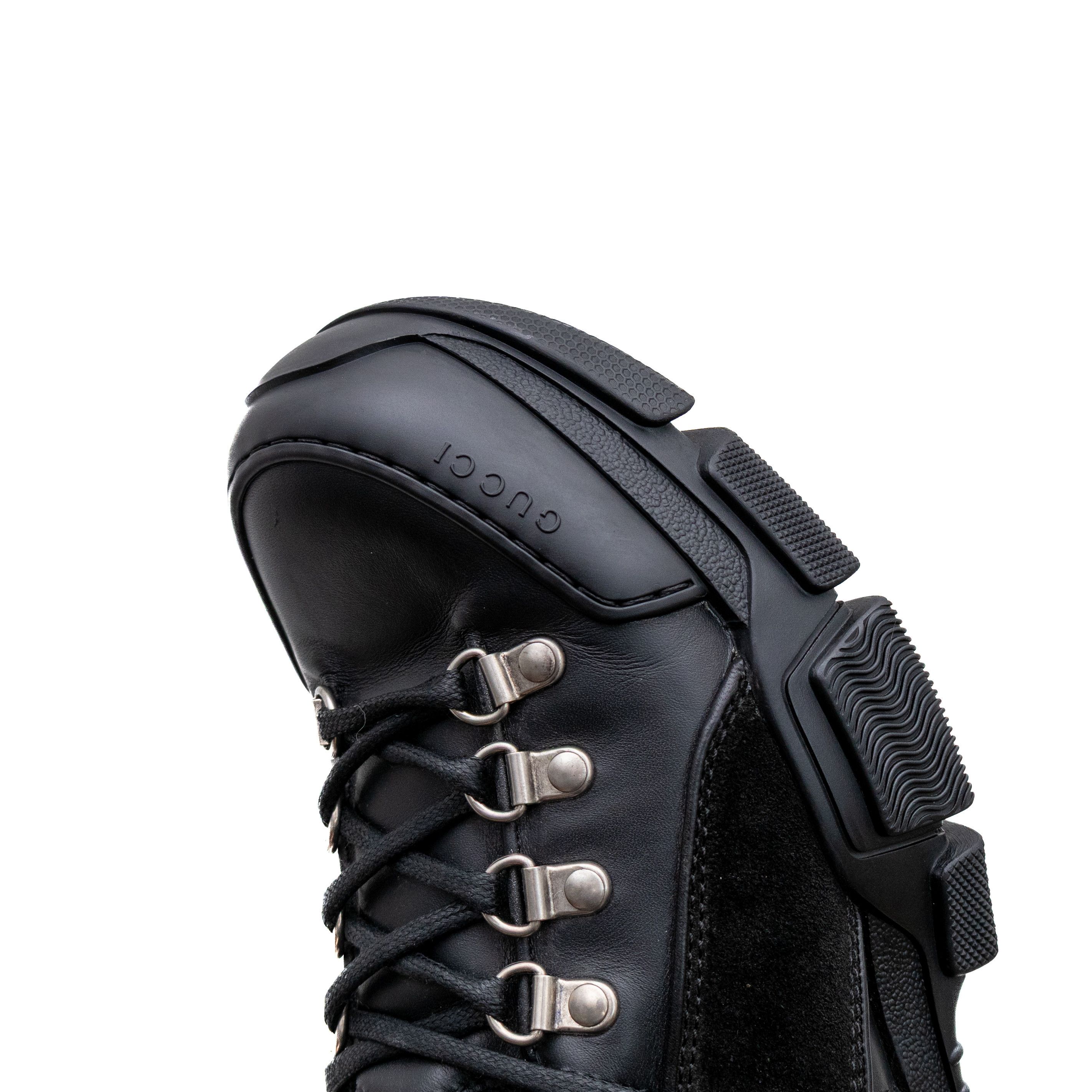 Gucci Gucci Flashtrek Black Leather High Top Hiking Boots SZ 8 Size US 8 / EU 41 - 11 Thumbnail