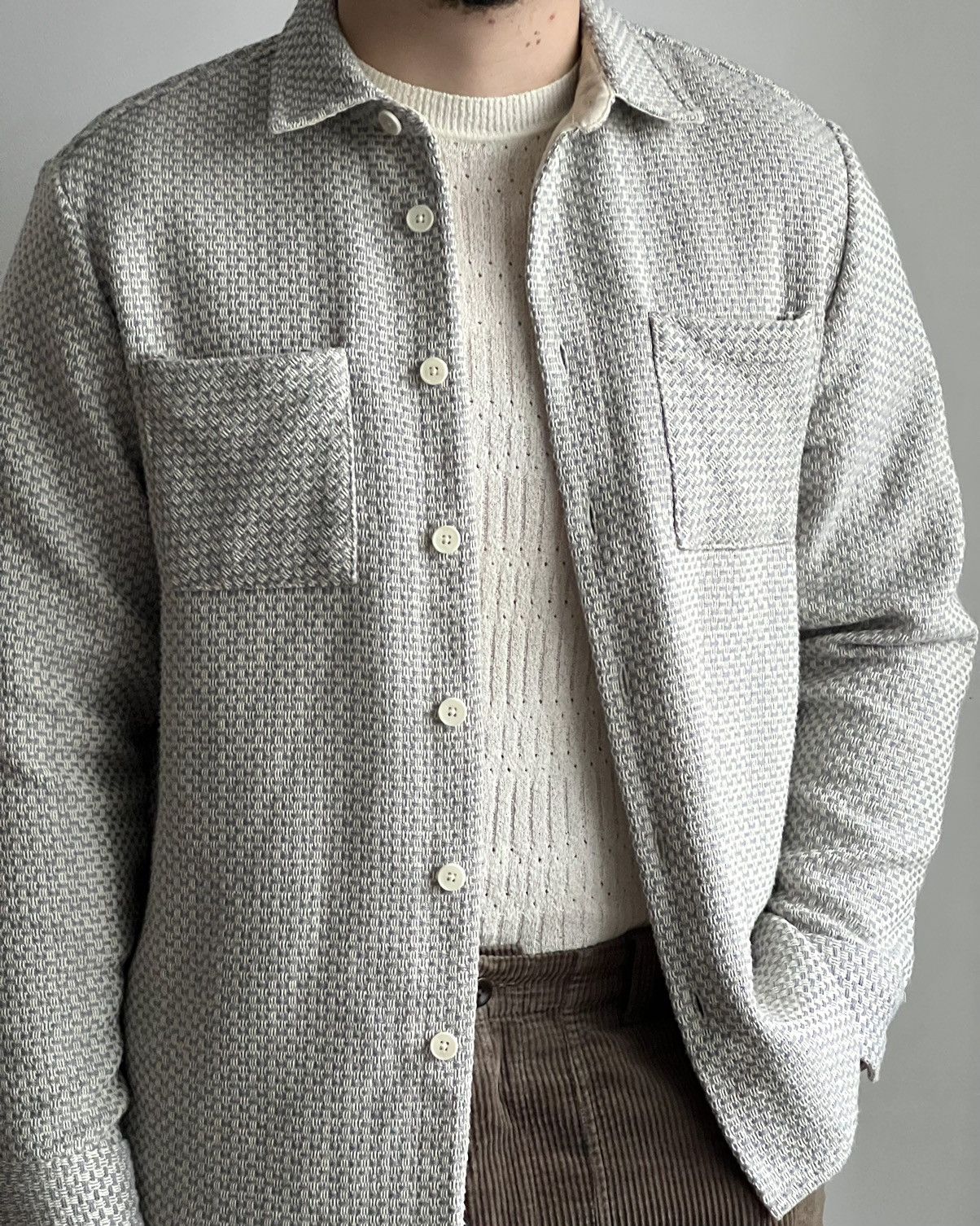 Universal Works Wax London SS24 Stephney Whiting Overshirt Blue Size US L / EU 52-54 / 3 - 4 Thumbnail