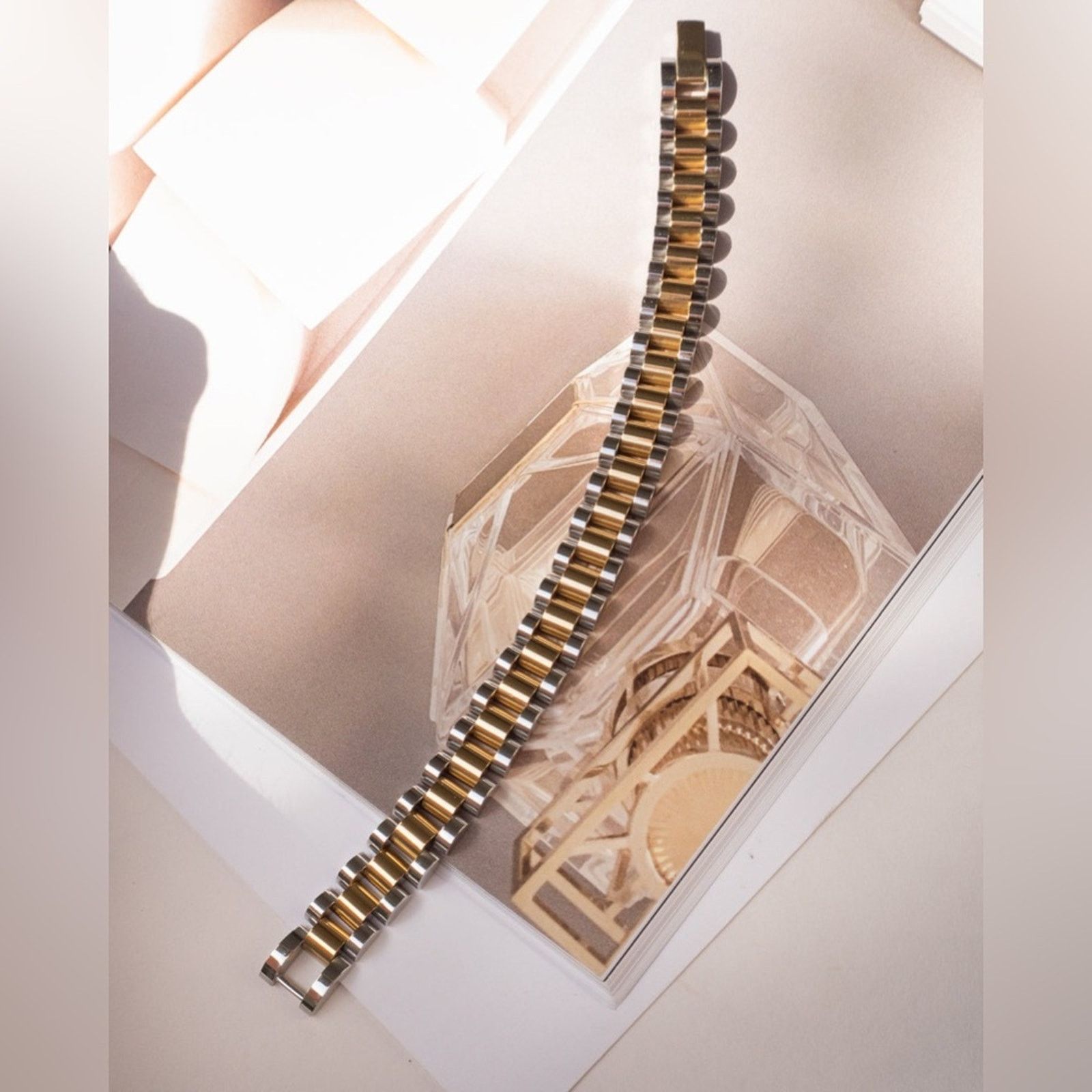 Luv Aj Luv AJ Two-Toned Timepiece Bracelet Gold & Silver (item #057 Size ONE SIZE - 3 Thumbnail