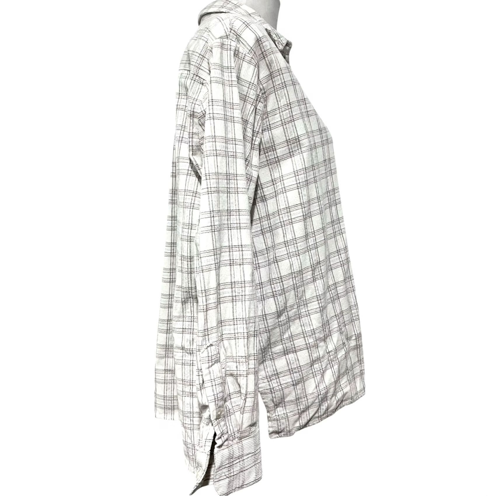 Madewell Madewell Corduroy Oversized Plaid Shirt Button-Up Top Sz L Women Casual 90s Preppy Y2K Dad Size L / US 10 / IT 46 - 5 Thumbnail