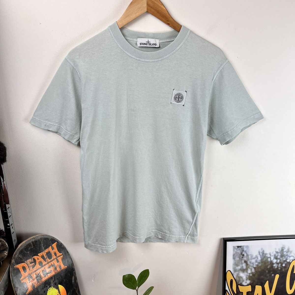 Massimo Osti Stone Island Patch Program T-shirt Mint Green Vintage Casual Size US S / EU 44-46 / 1 - 1 Thumbnail