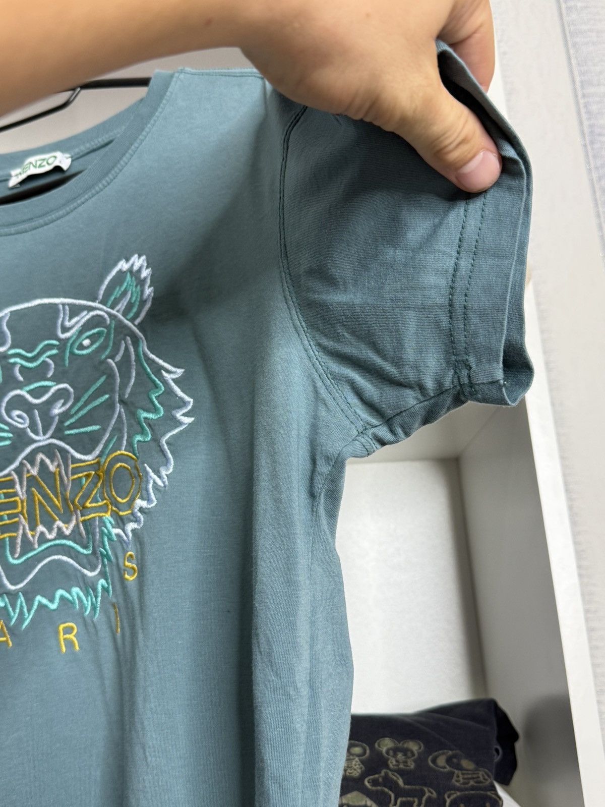 Kenzo Kenzo Big Logo Turquoise Tee size L Size US L / EU 52-54 / 3 - 6 Thumbnail