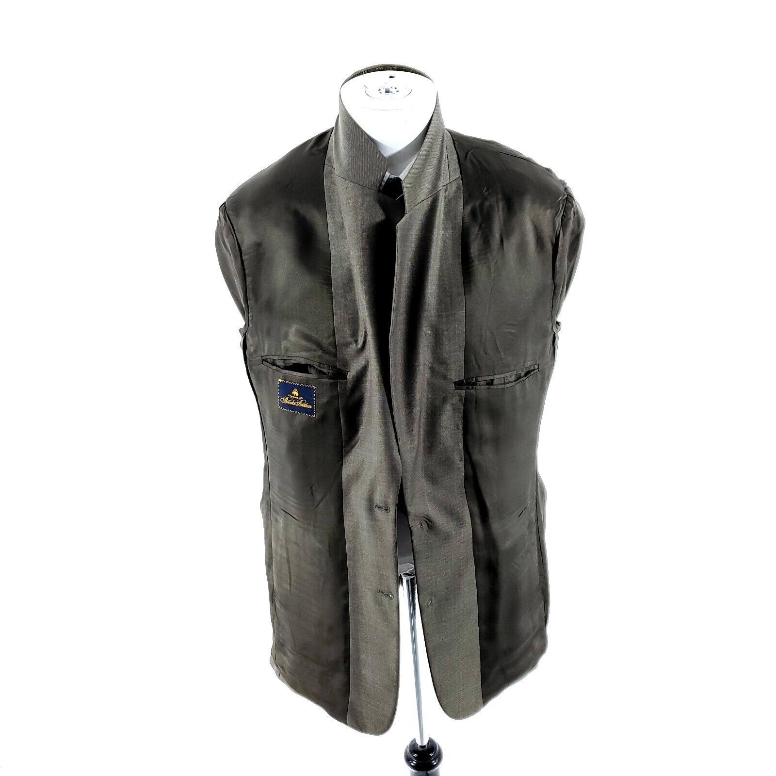 Brooks Brothers Vintage Brooks Brothers Wool 2 Button Blazer 40R Green Shark Size 40R - 9 Thumbnail