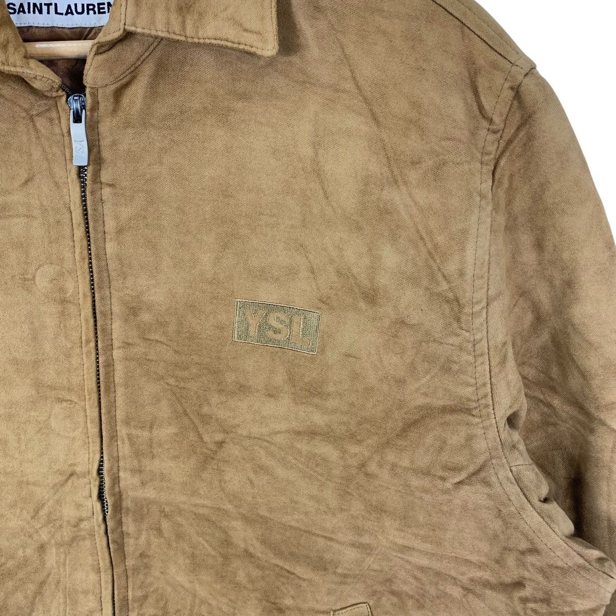 Saint Laurent Paris SAINT LAURENT JEANS Collection Embroidered Logo Denim Jacket Size US M / EU 48-50 / 2 - 7 Thumbnail