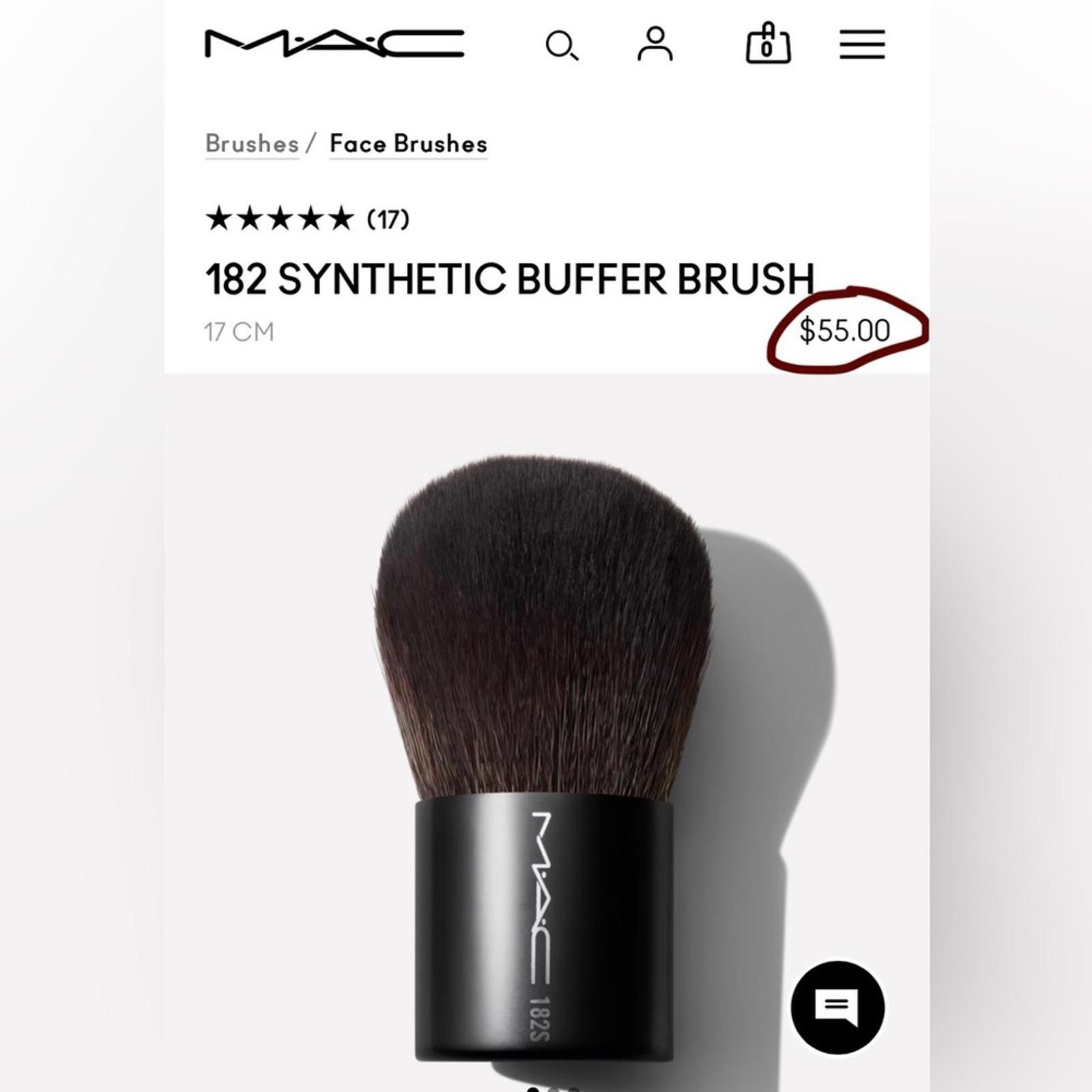 Other MAC Cosmetics 182 SYNTHETIC BUFFER BRUSH EUC Size ONE SIZE - 9 Thumbnail