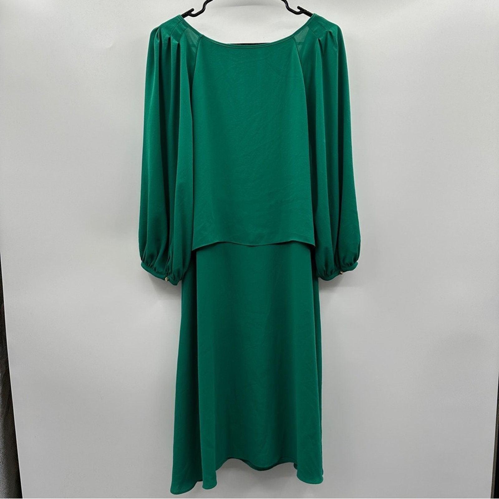 Anthropologie Anthropologie Maeve Valparaiso Green Tie Front Midi Dress Size L / US 10 / IT 46 - 4 Thumbnail
