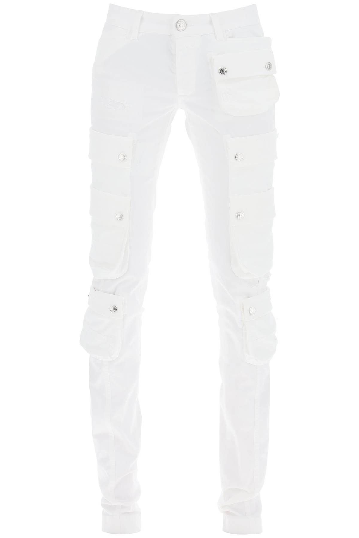 image of Dsquared2 Trumpet Cargo Pants For in White, Women's (Size 26)
