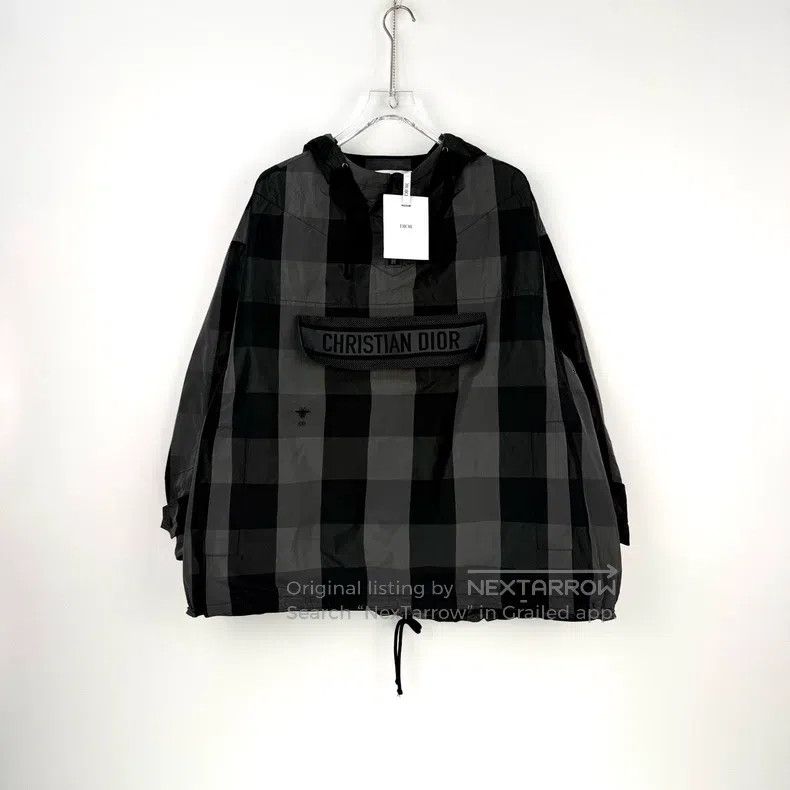 Dior Dior Black and grey plaid embroidered bee nylon jacket Size XS / US 0-2 / IT 36-38 - 3 Thumbnail
