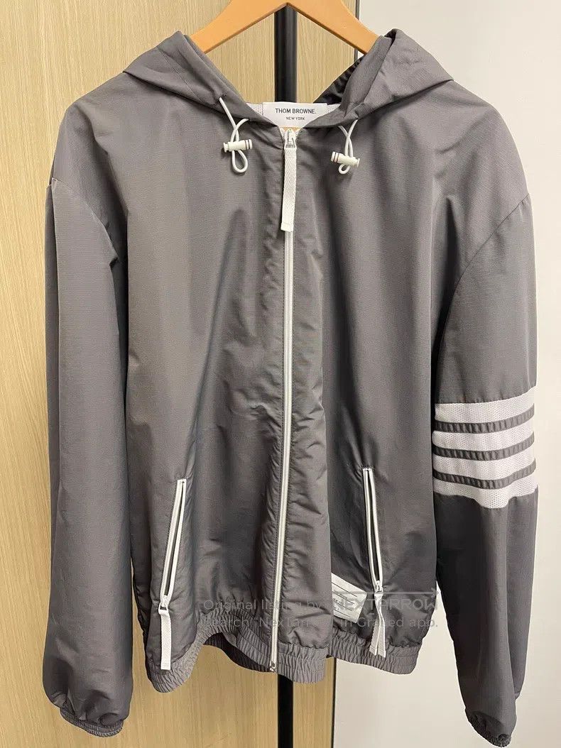 Thom Browne Thom Browne Gray Hooded Jacket Size US L / EU 52-54 / 3 - 1 Thumbnail