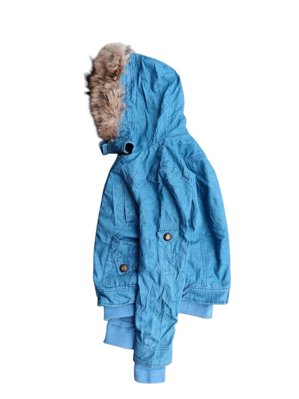 Japanese Brand Natural fit fur raccoon denim ifsixwasnine style jacket Size US M / EU 48-50 / 2 - 9 Thumbnail