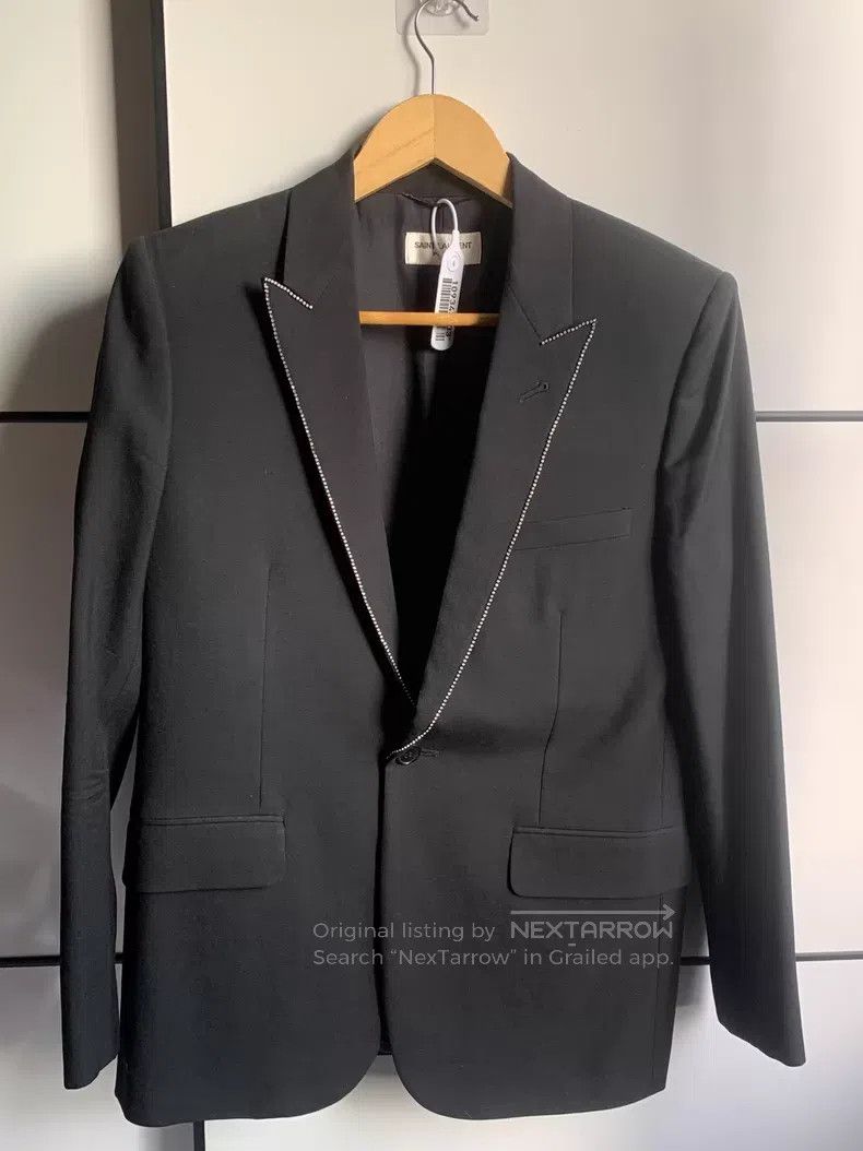 Saint Laurent Paris Saint Laurent Paris Black Diamond-Studded Suit i Size US S / EU 44-46 / 1 - 1 Thumbnail