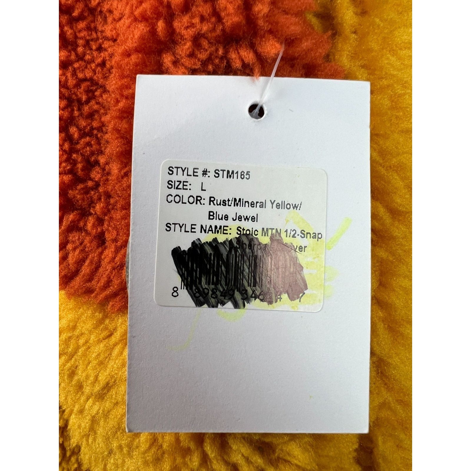 Stoic Stoic Mens MTN Pullover 1/2 Zip Sherpa Rust Yellow Fleece Lg Size US L / EU 52-54 / 3 - 6 Thumbnail
