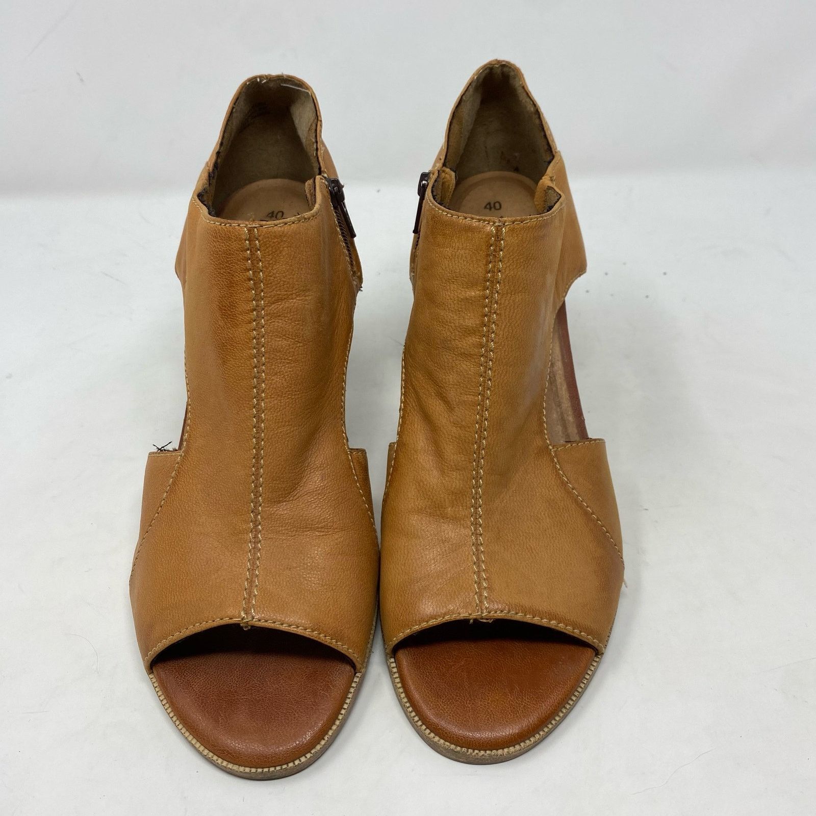 Other Tamaris Block Heels Sandals Brown Leather Womens Size 9.5 Size US 9.5 / IT 39.5 - 4 Thumbnail