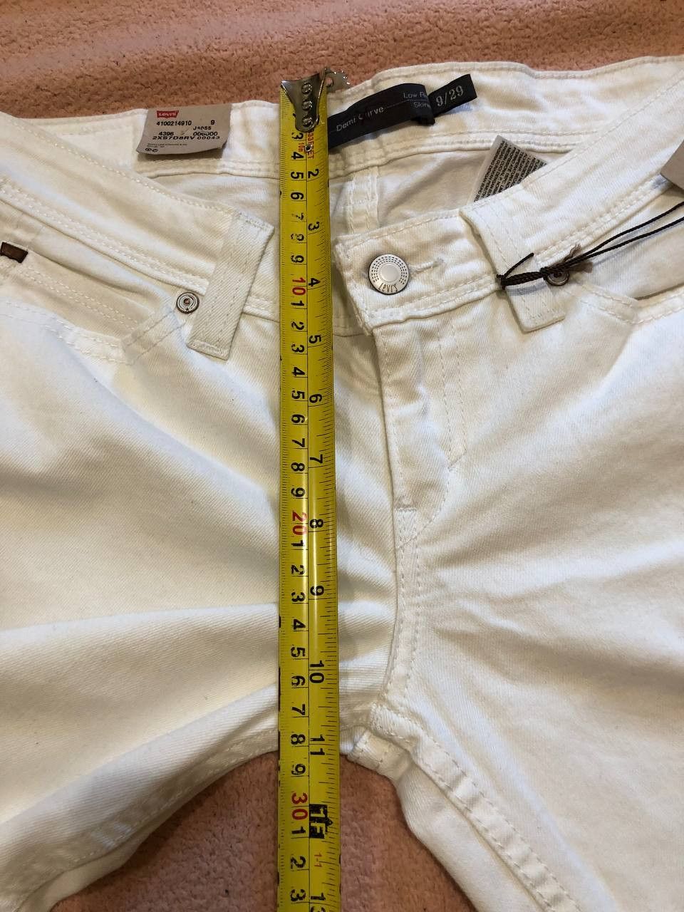 Levi's Vintage white jeans low skinny Y2K Levi's streetwear Size 29" - 13 Thumbnail