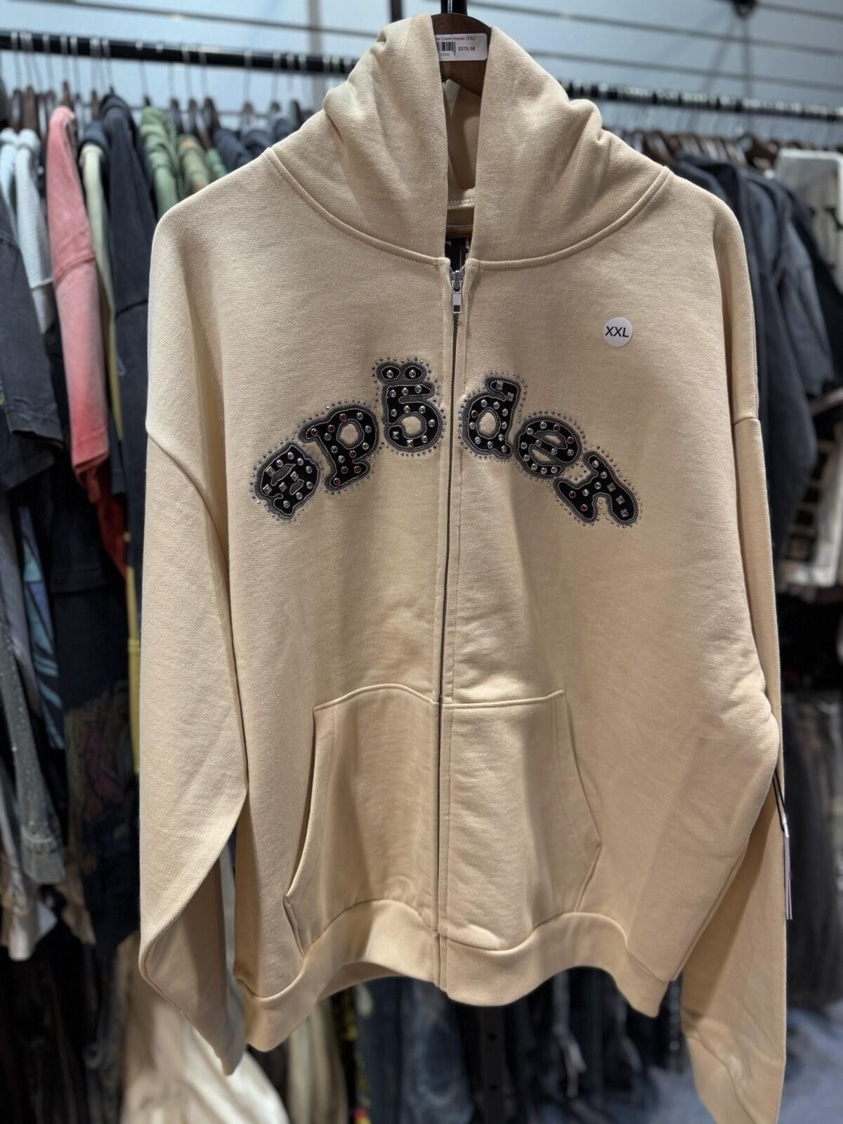 Sp5der Sp5der Cream Stone Zip Up Hoodie Size (XXL) 2026 Size US XXL / EU 58 / 5 - 3 Thumbnail