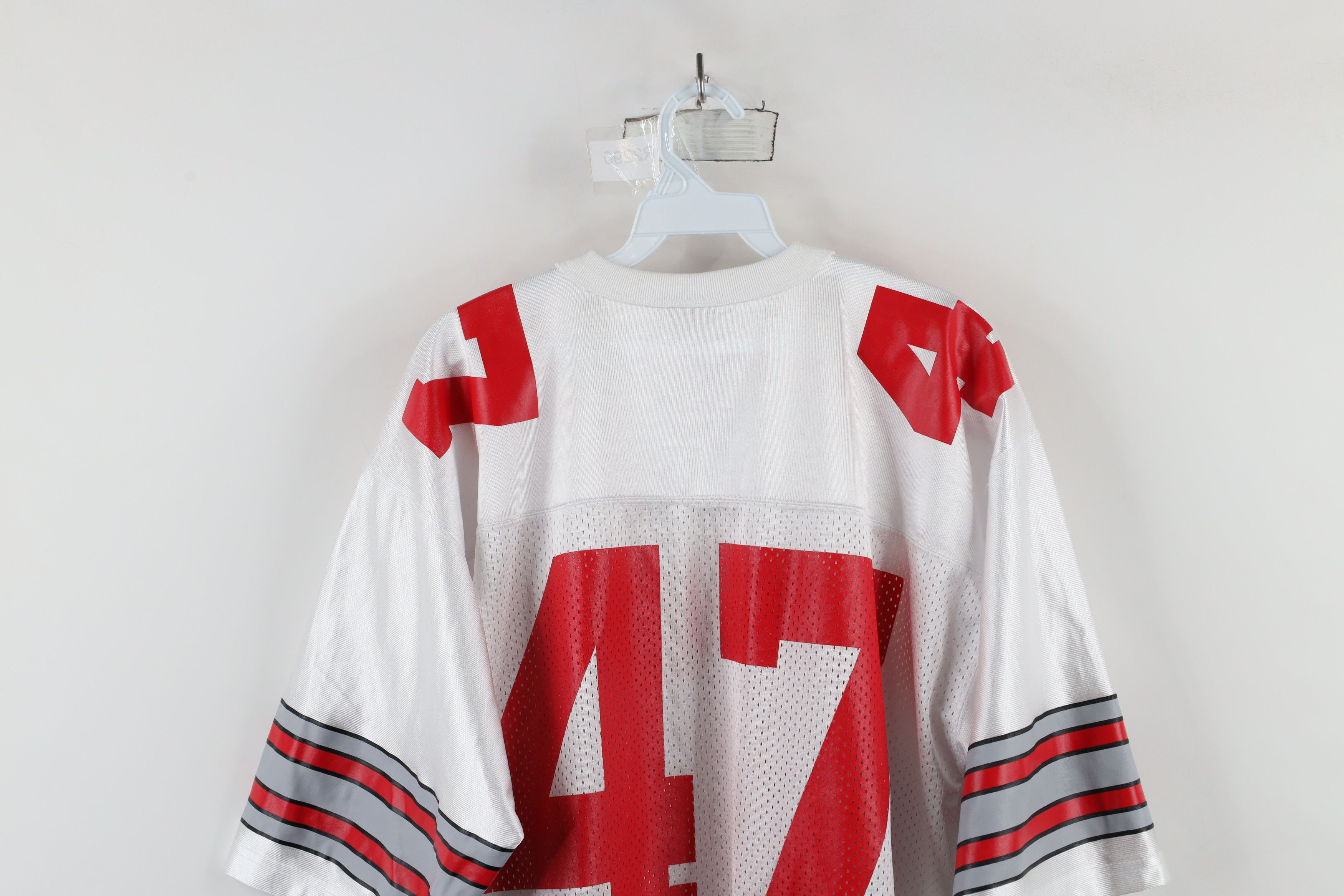 Nike × Vintage Vintage Nike Ohio State University Football Jersey White #47 Size US L / EU 52-54 / 3 - 14 Thumbnail