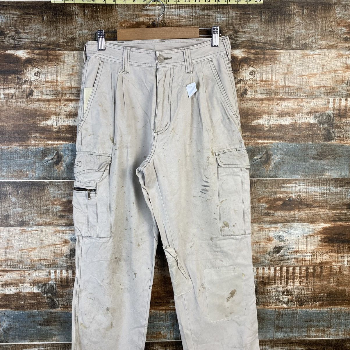 Japanese Brand DL Suolotions White Cargo Multipocket Pants #C967 Size 25" / US 0 / IT 36 - 2 Thumbnail