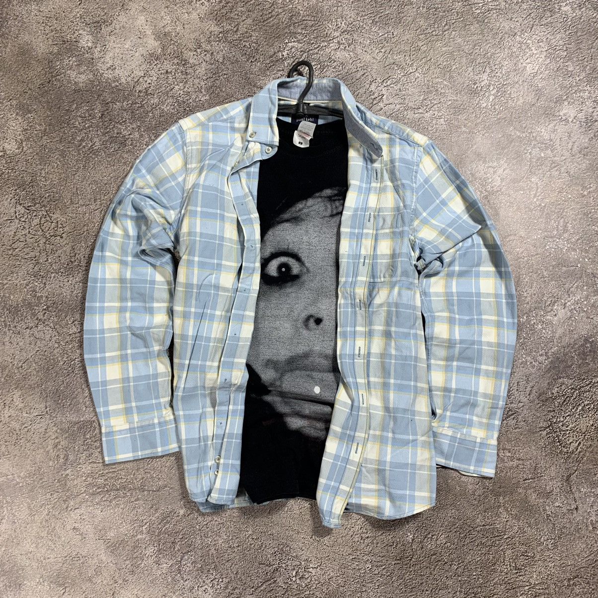 Vintage Vintage 90s Checked Shirt Thrashed Grunge Streetwear Logo M Size US M / EU 48-50 / 2 - 1 Thumbnail