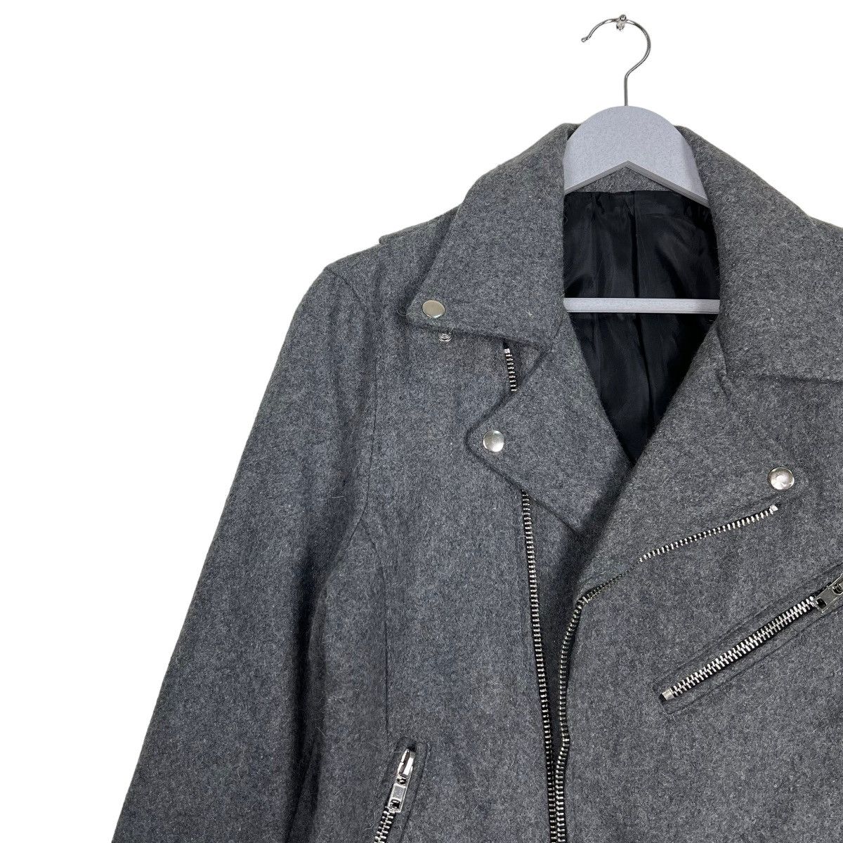 Japanese Brand 🔥 VMEN WOOL DOUBLE COLAR MOTO RIDER JACKET Size US M / EU 48-50 / 2 - 7 Thumbnail
