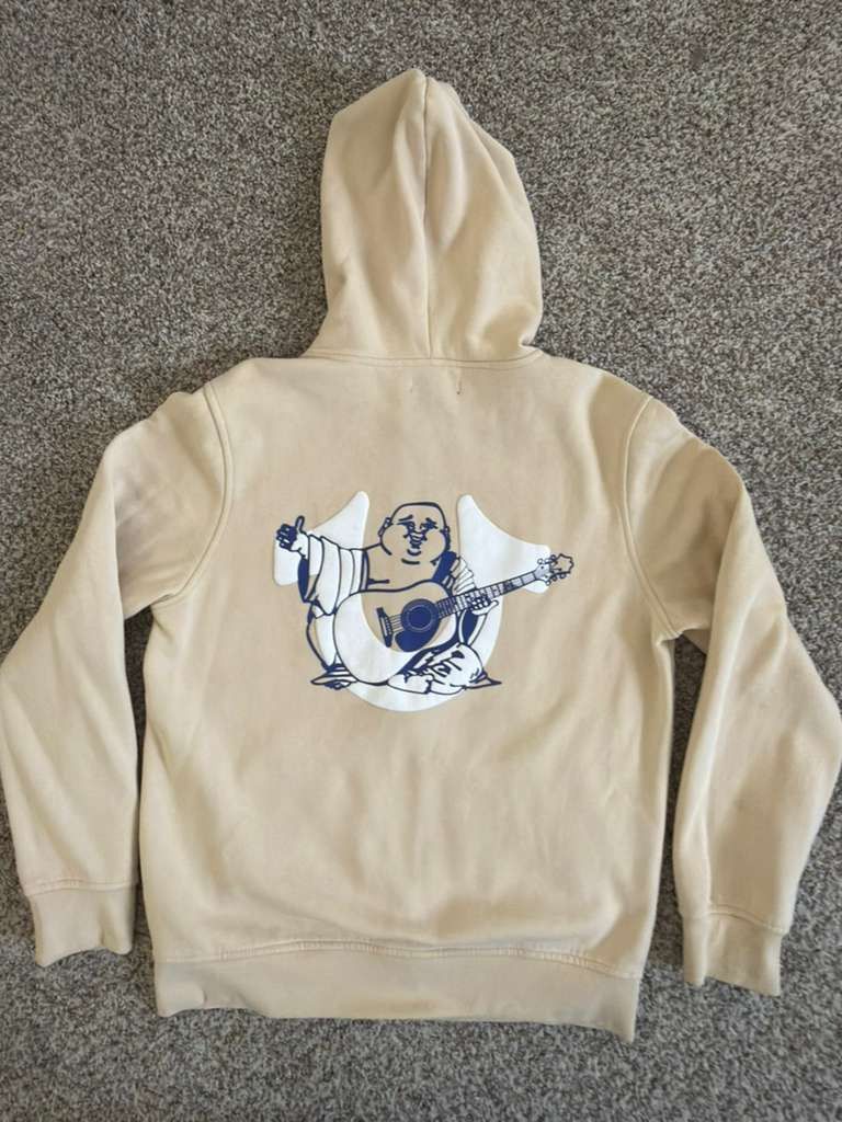 True Religion True Religion Buddha Logo Full-Zip Hoodie - Beige - Size M Size US M / EU 48-50 / 2 - 1 Thumbnail