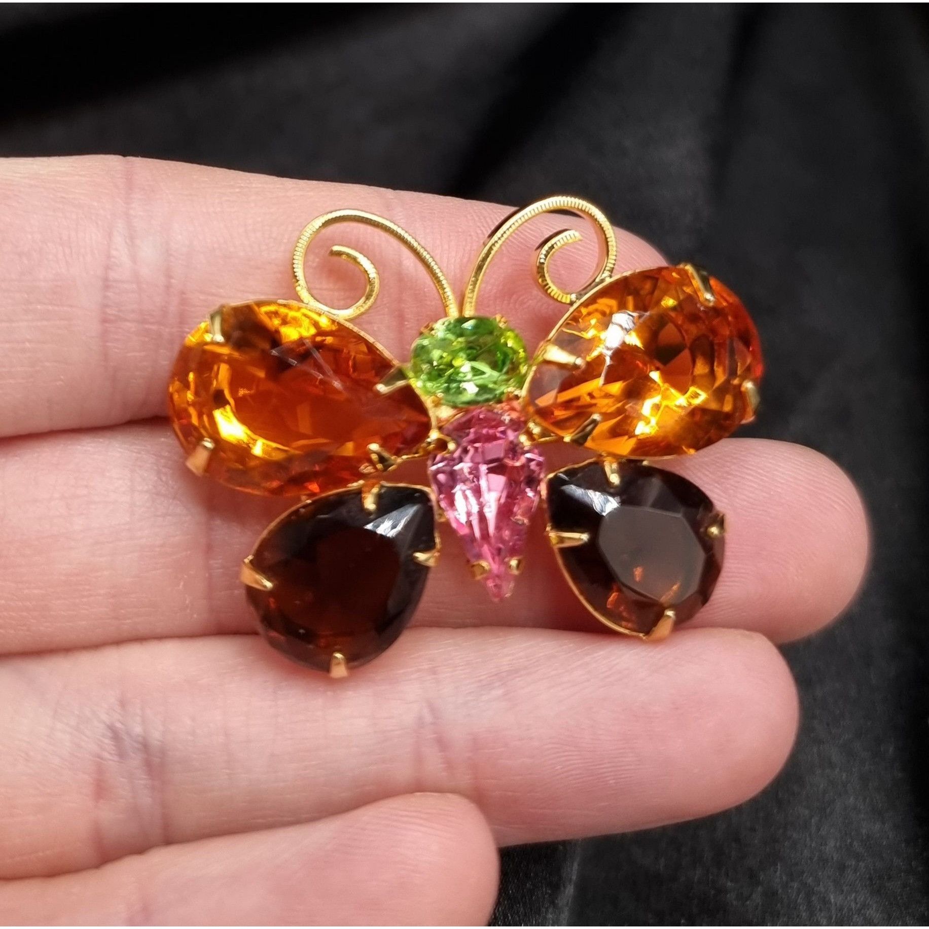 Joan Rivers Vintage Joan Rivers Signed Butterfly Brooch With Sparkling O Size ONE SIZE - 4 Thumbnail