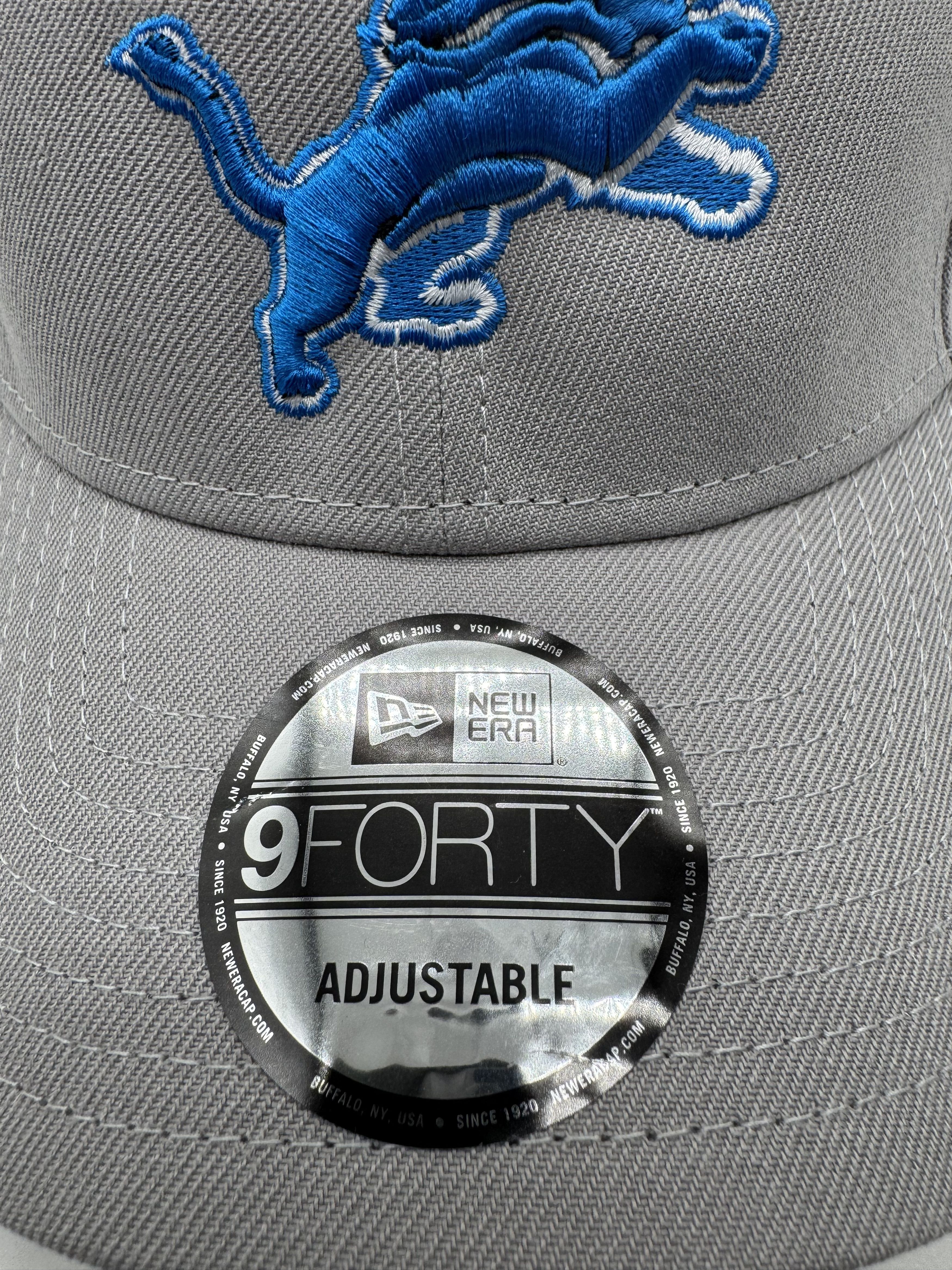 New Era New Era Detroit Lions Gray Hat Cap Adjustable New Size ONE SIZE - 3 Thumbnail