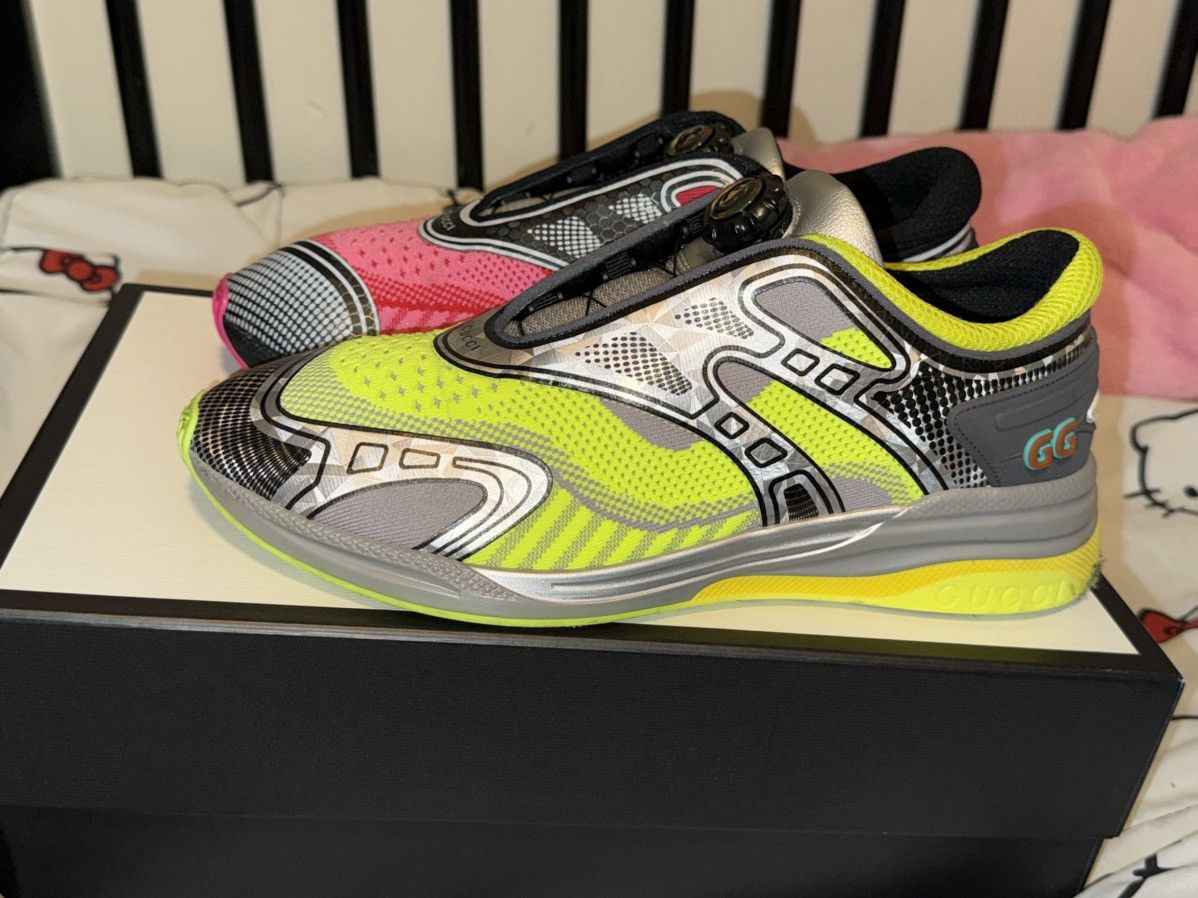 Gucci Gucci Ultrapace R 'Mismatched - Neon Pink Yellow' Size US 9 / EU 42 - 7 Thumbnail