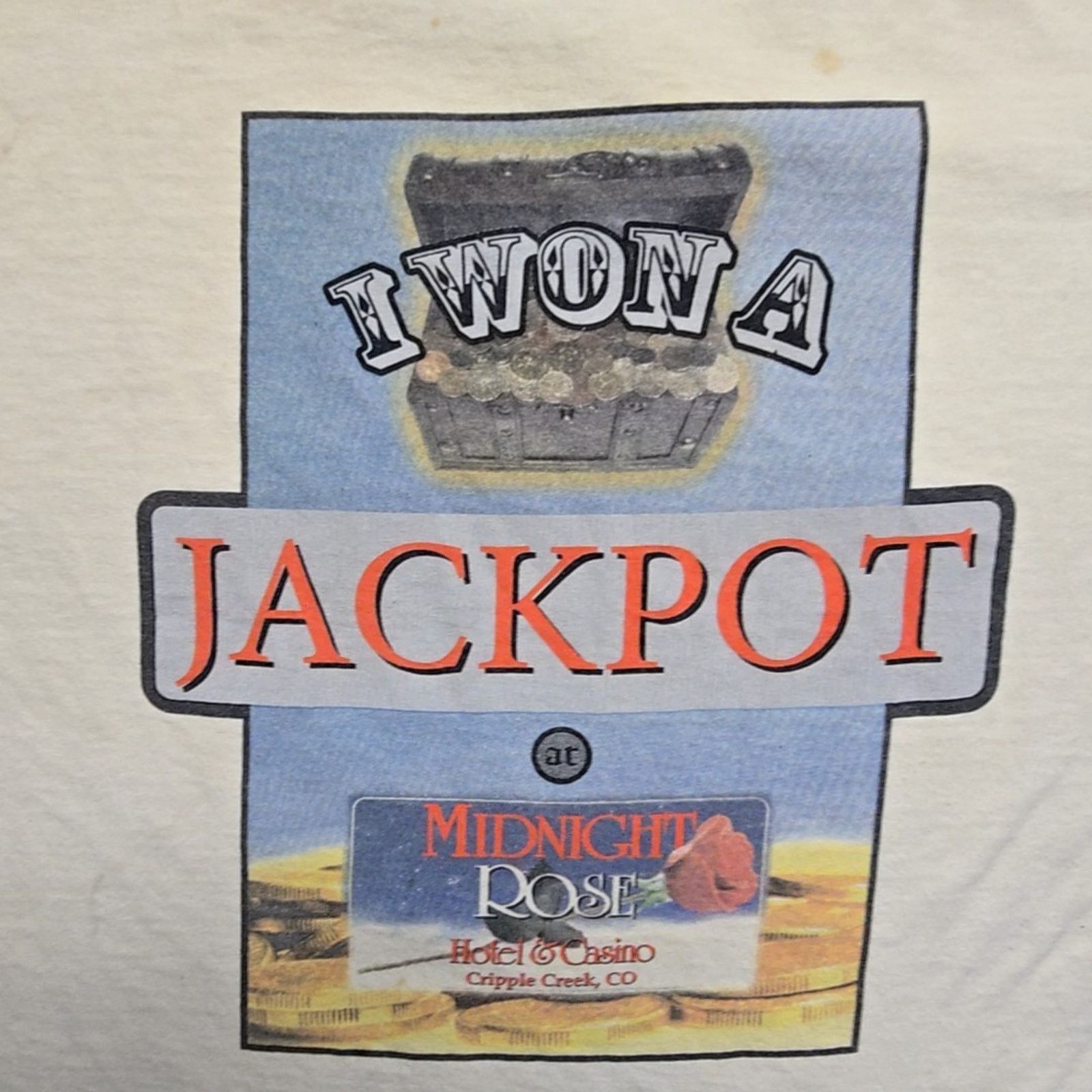 Gildan Midnight Rose Casino Colorado Shirt Cream M Jackpot Winner Size US M / EU 48-50 / 2 - 2 Thumbnail