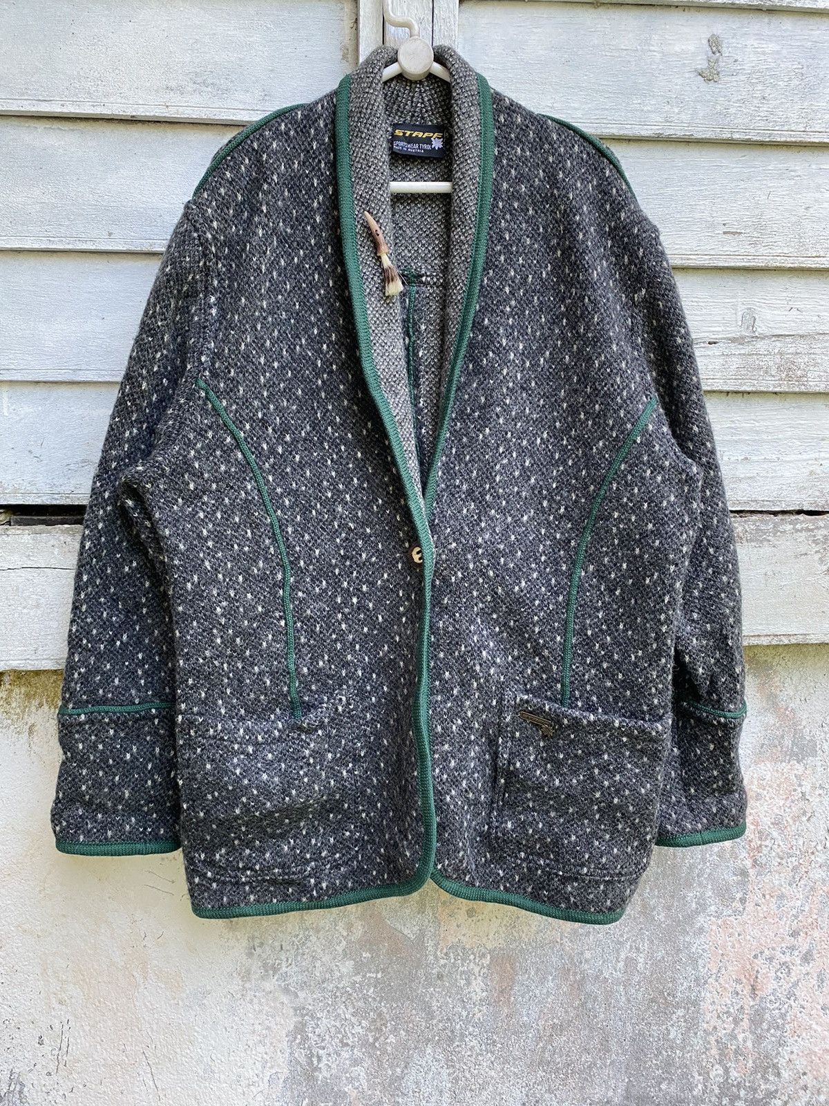 Mostly Heard Rarely Seen Stapf Sportwear Tyrol Blanket Lining Buttonless Cardigan Size US L / EU 52-54 / 3 - 1 Thumbnail