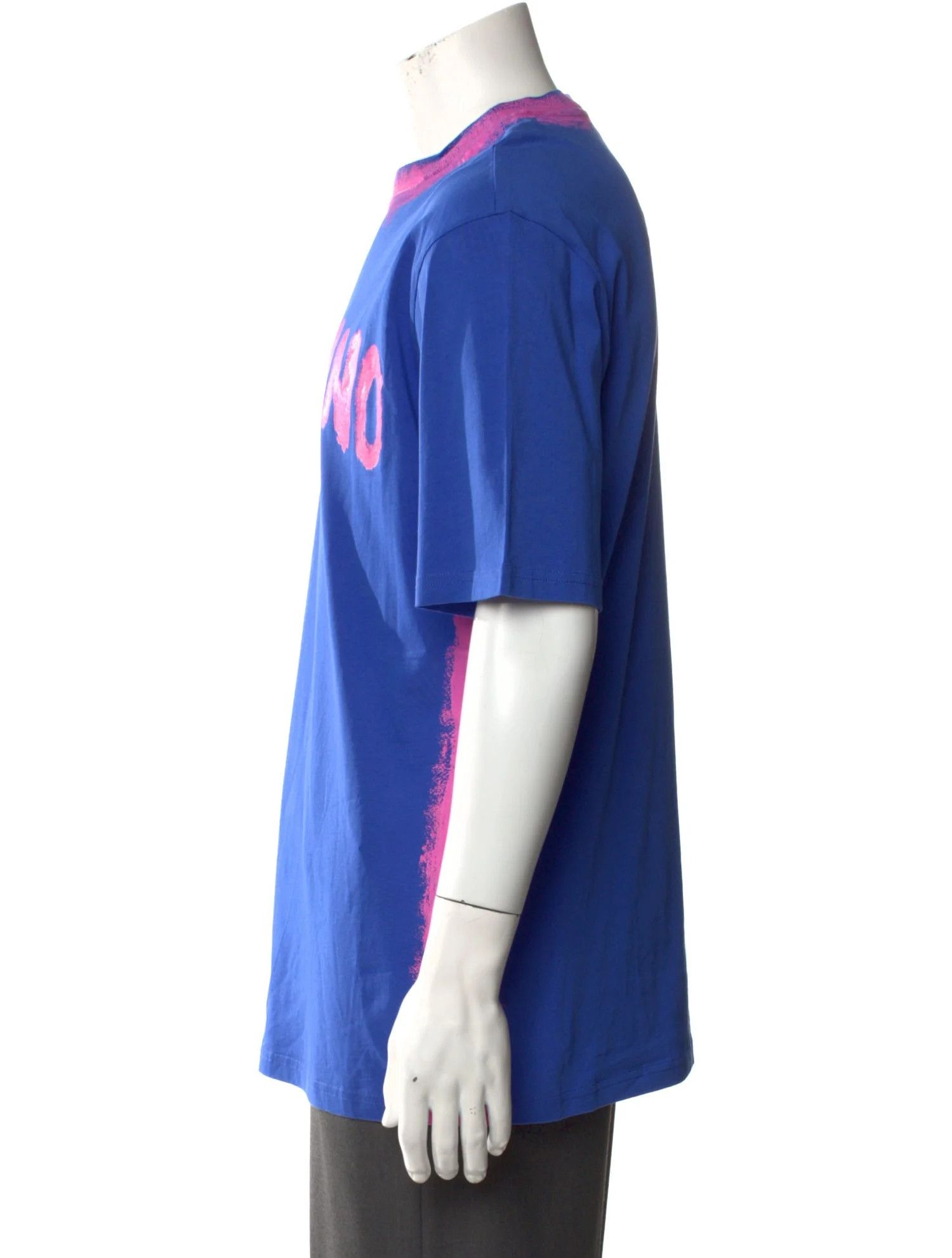 Moschino o1y0225 Logo T-Shirt in Blue Size US M / EU 48-50 / 2 - 2 Thumbnail