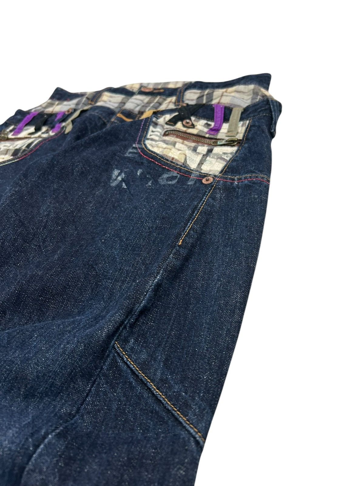 Japanese Brand Double Waist Japan Engineered Jean Cut Style Coloured Waist Size US 30 / EU 46 - 9 Thumbnail