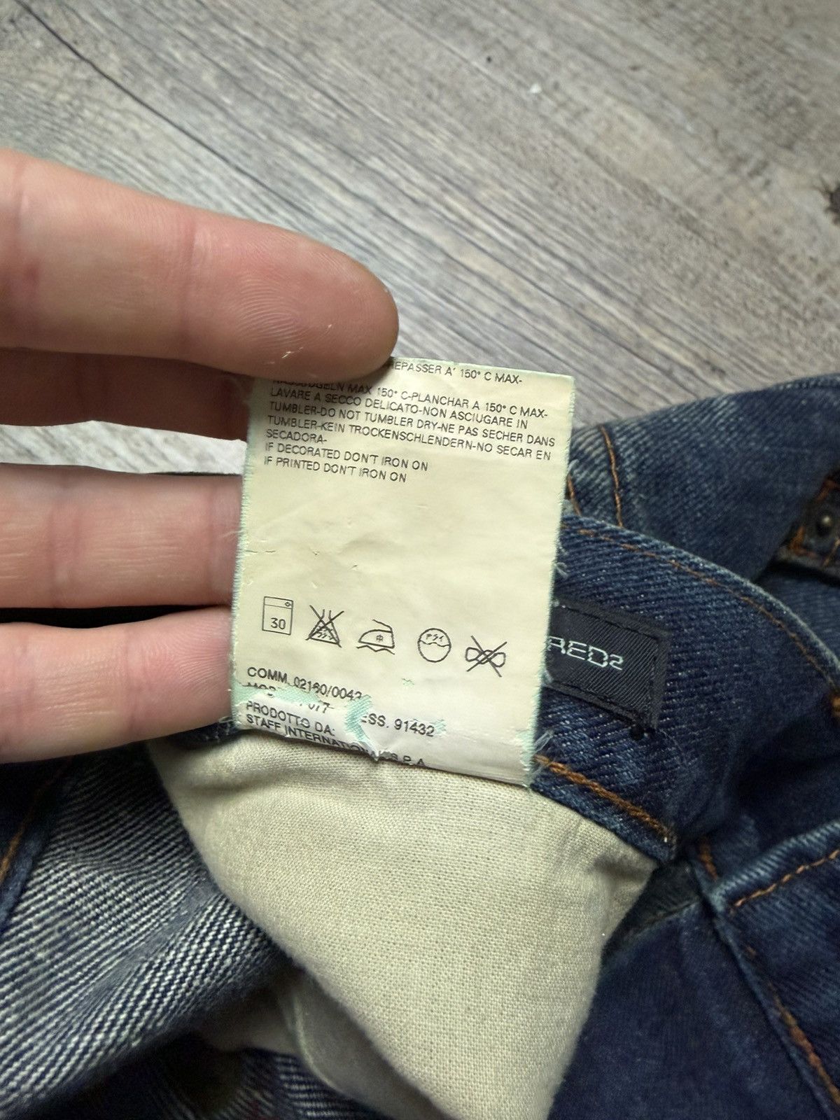 Dsquared2 Iconic Ranger “Antifit” Leather Patch Denim Pants Size US 30 / EU 46 - 8 Thumbnail