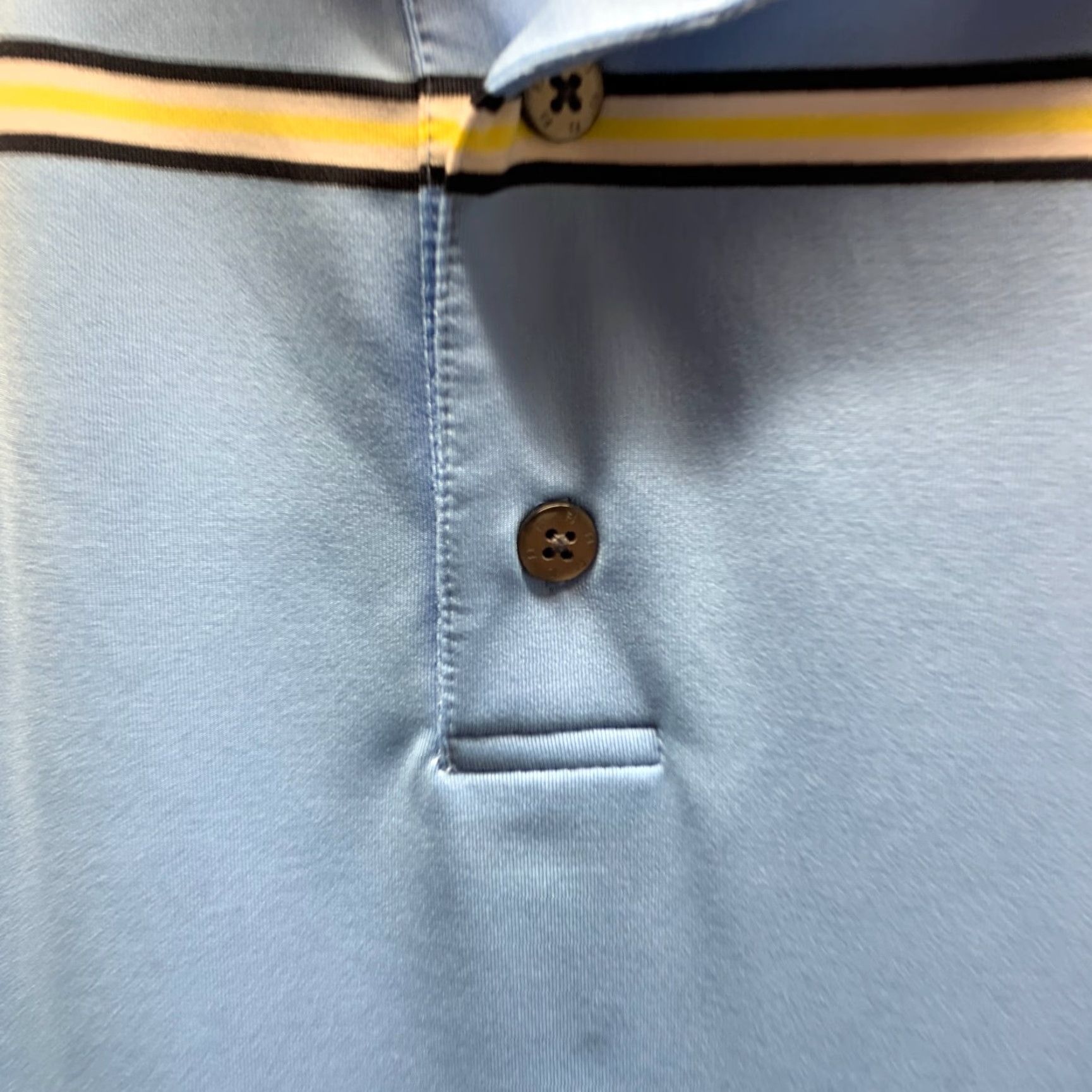Footjoy FootJoy Polo Shirt Adult L Blue Stripe Pastel Golf Mens Polo Stretch Short Sleeve Casual 90s FootJoy Size US L / EU 52-54 / 3 - 5 Thumbnail