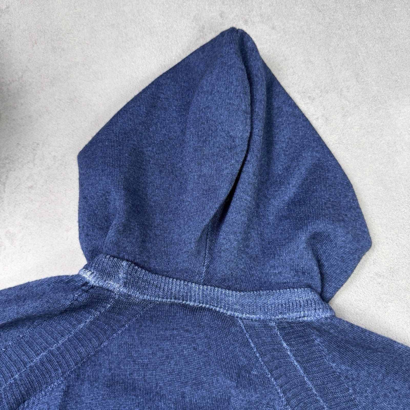 Aspesi Aspesi Men Wool Merino Sweater Hooded Blue Size 48 Size US M / EU 48-50 / 2 - 14 Thumbnail