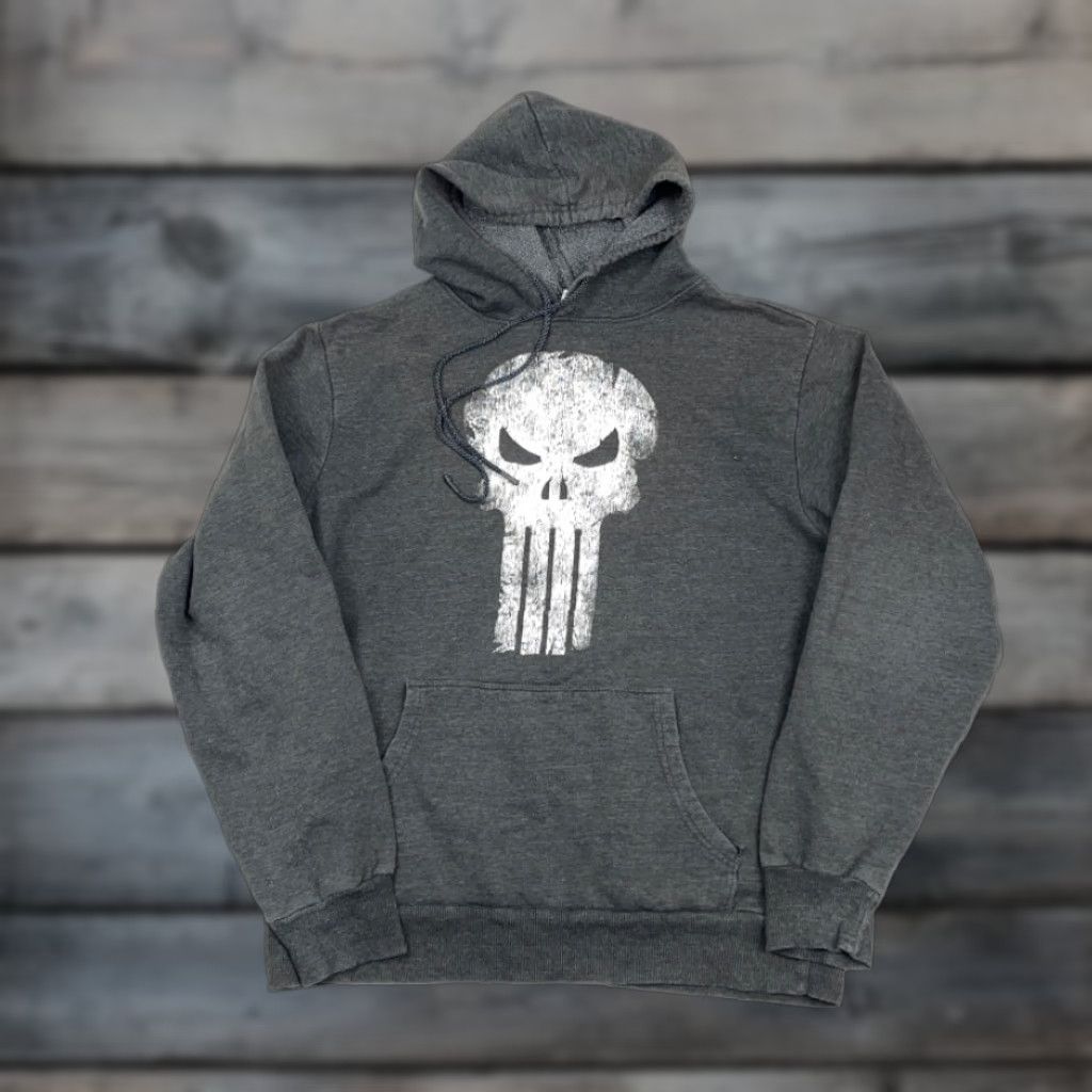 Mad Engine Mad Engine Punisher Graphic Hoodie Sweatshirt Men's Medium Dark Gray Comics Size US M / EU 48-50 / 2 - 1 Thumbnail