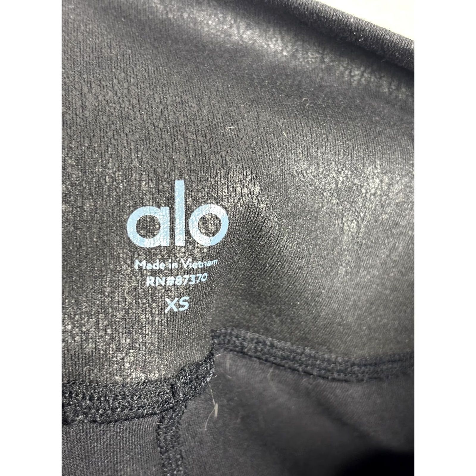 Alo Yoga Alo Yoga Leggings Womens XS Black High Waist Moto Faux Leather Ankle Skinny Pull On Size 26" / US 2 / IT 38 - 6 Thumbnail