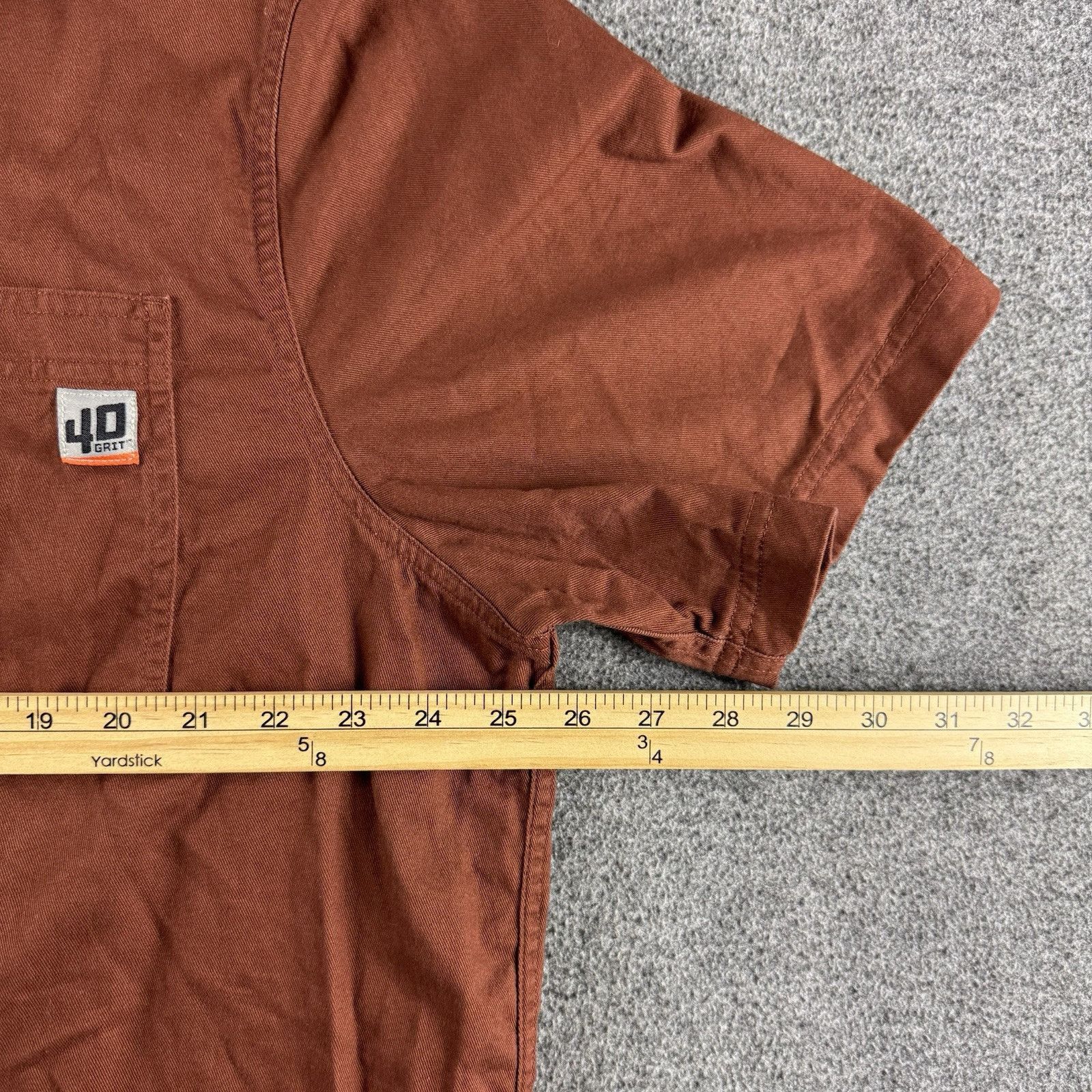 Duluth Trading Company Duluth Trading 40 Grit Shirt Mens XL Brown Short Sleeve Size US XL / EU 56 / 4 - 5 Thumbnail