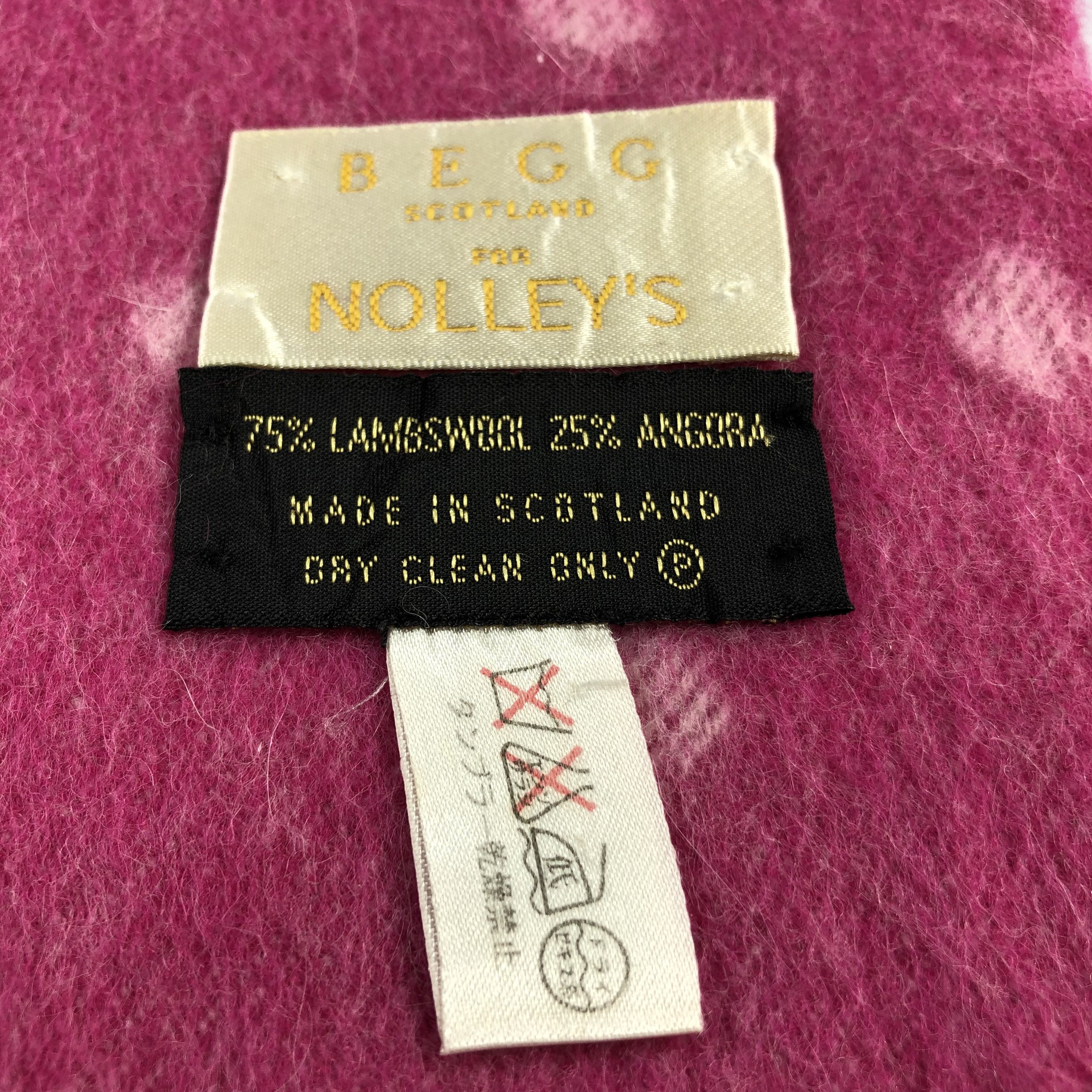 Begg x Co Begg X Nolley's Pink Polka Dots Scarf Muffler Wool V918 Size ONE SIZE - 4 Thumbnail