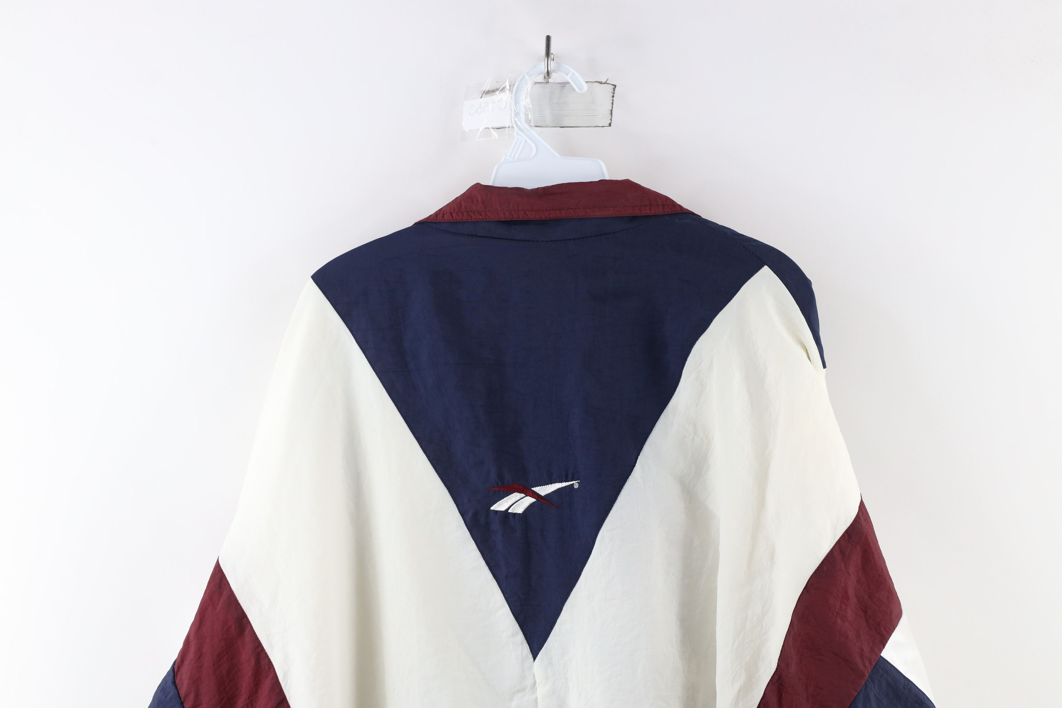 Reebok × Vintage Vintage 90s Reebok Block Big Logo Lined Windbreaker Jacket Size US L / EU 52-54 / 3 - 14 Thumbnail