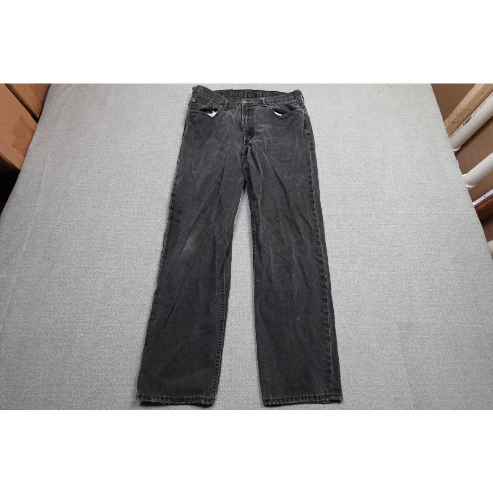 Levi's Levi's 550 Regular Fit Jeans Mens 38x30 Black Denim Regular Straight Faded Jeans Size US 38 / EU 54 - 3 Thumbnail