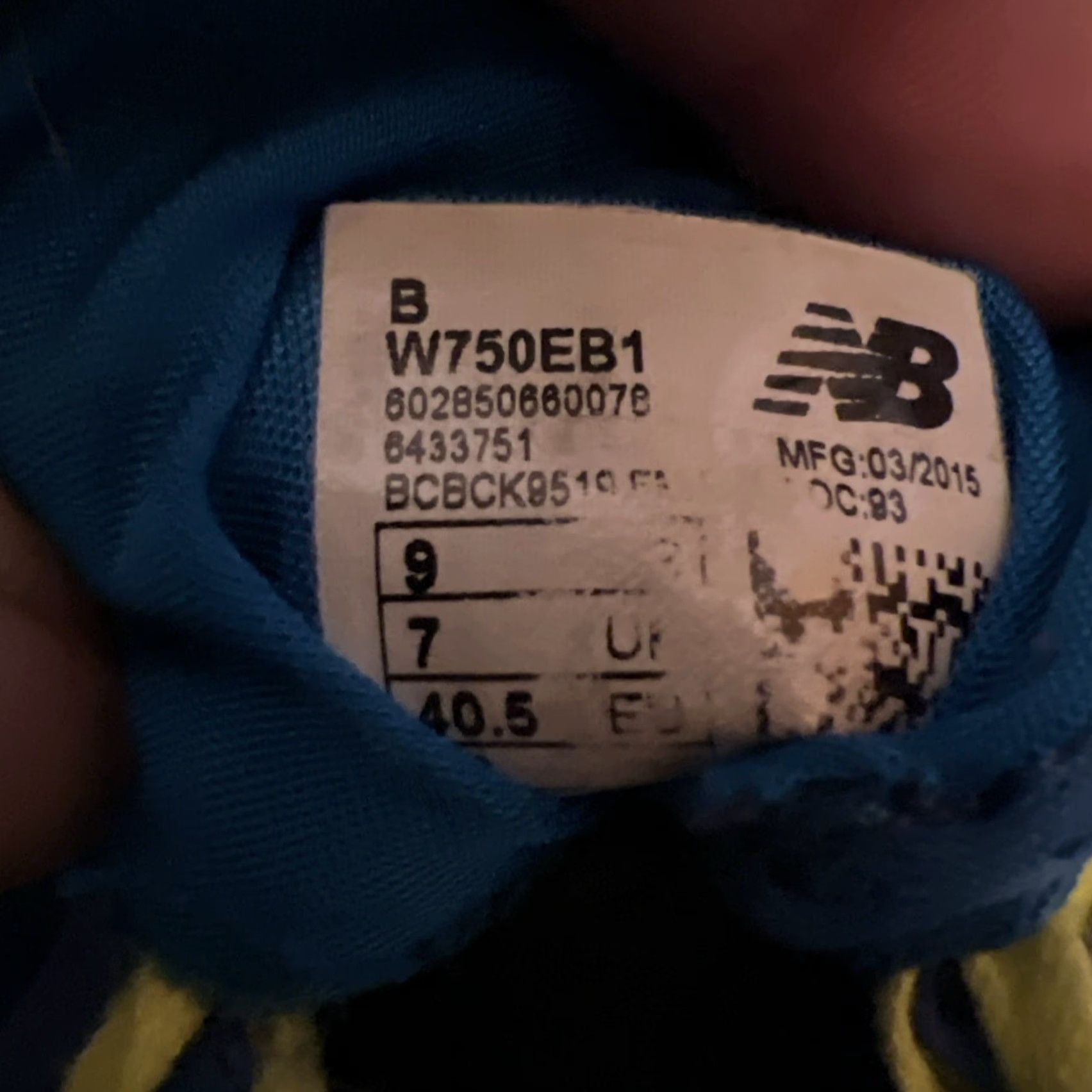 New Balance New Balance 750v1 Running Training Sneaker Women US 9 Yellow Blue Pink Size US 9 / IT 39 - 6 Thumbnail