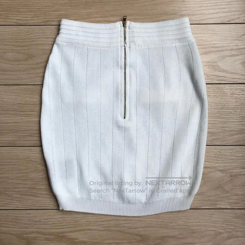 Balmain Balmain White Cotton Women's Skirt . Size 23" - 2 Thumbnail