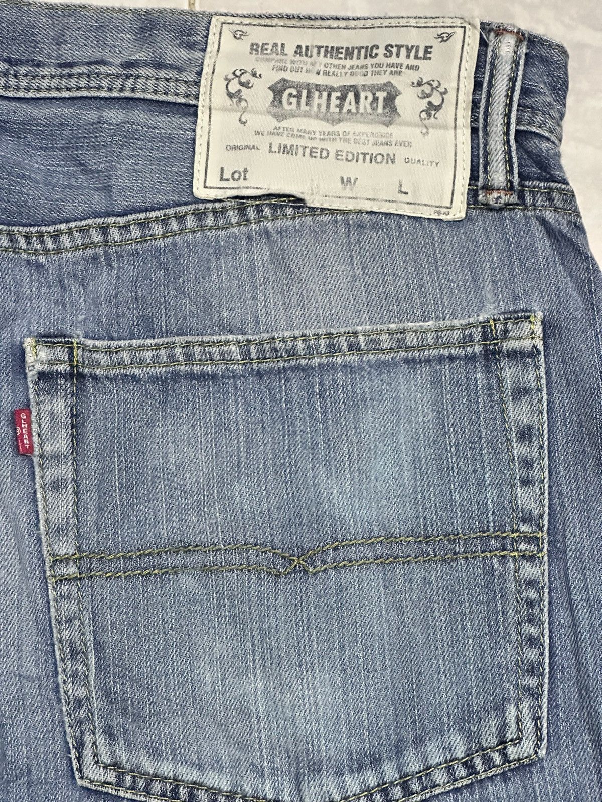 Japanese Brand GLHeart Limited Edition Vintage Jeans With Loose Style Faded Size US 35 - 7 Thumbnail