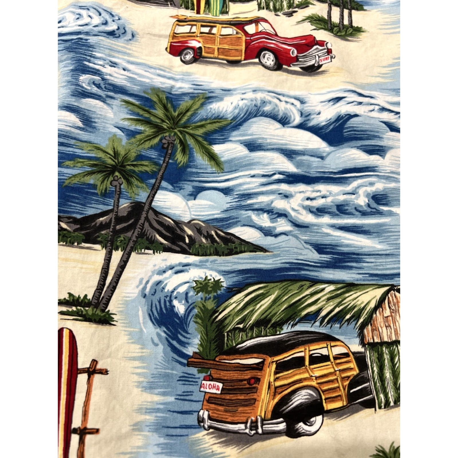 Vintage HIGH SEAS TRADING CO Men’s Surfing Themed Short Sleeve Button Hawaiian Shirt 4XL Blue Surfing Themed Hawaiian Shirt Mens Big & Tall Button-Up 4XL Size US XXL / EU 58 / 5 - 2 Thumbnail