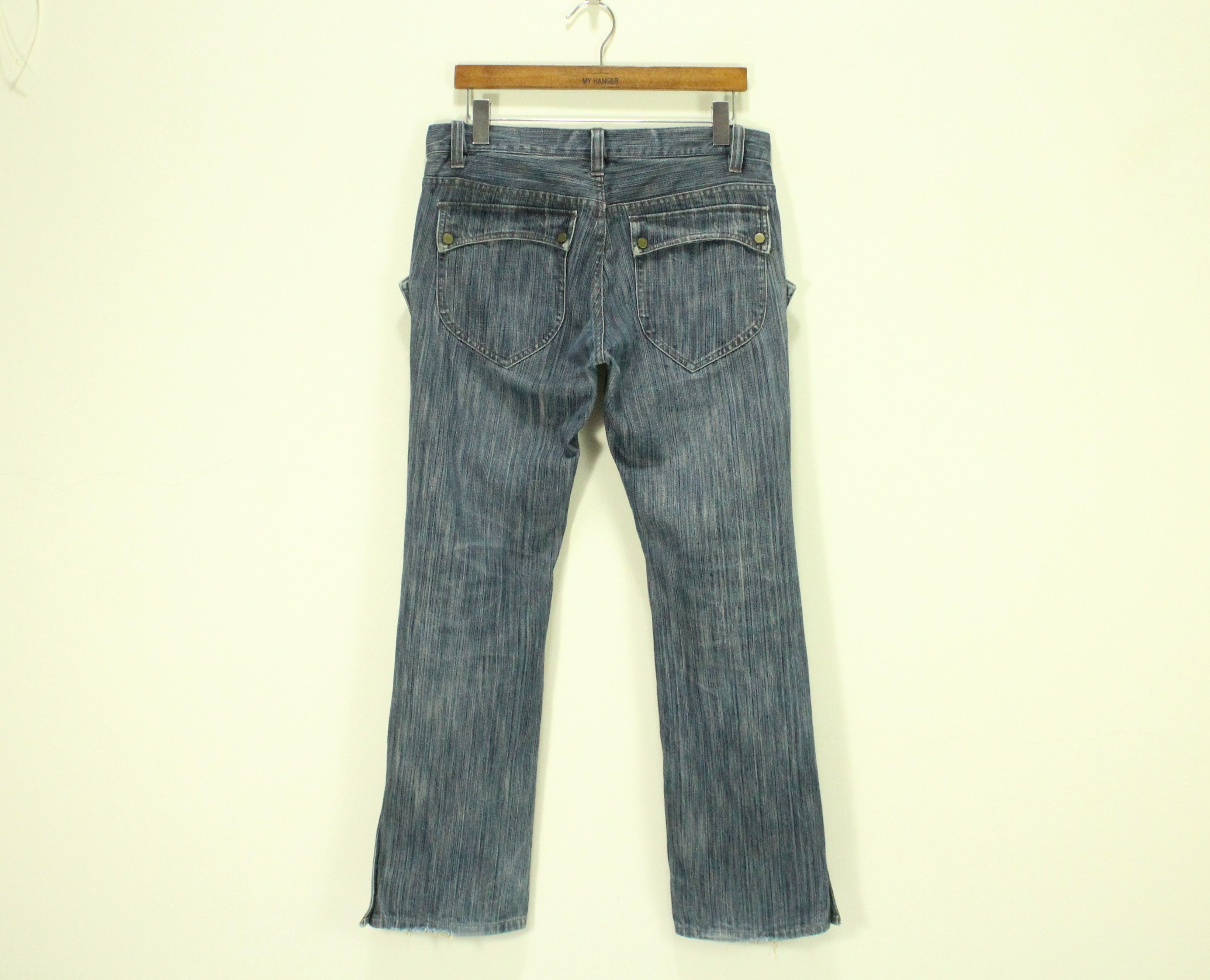 Japanese Brand Open Leg Button NICOLE CLUB FOR MEN Denim Pocket Button Size US 32 / EU 48 - 10 Thumbnail
