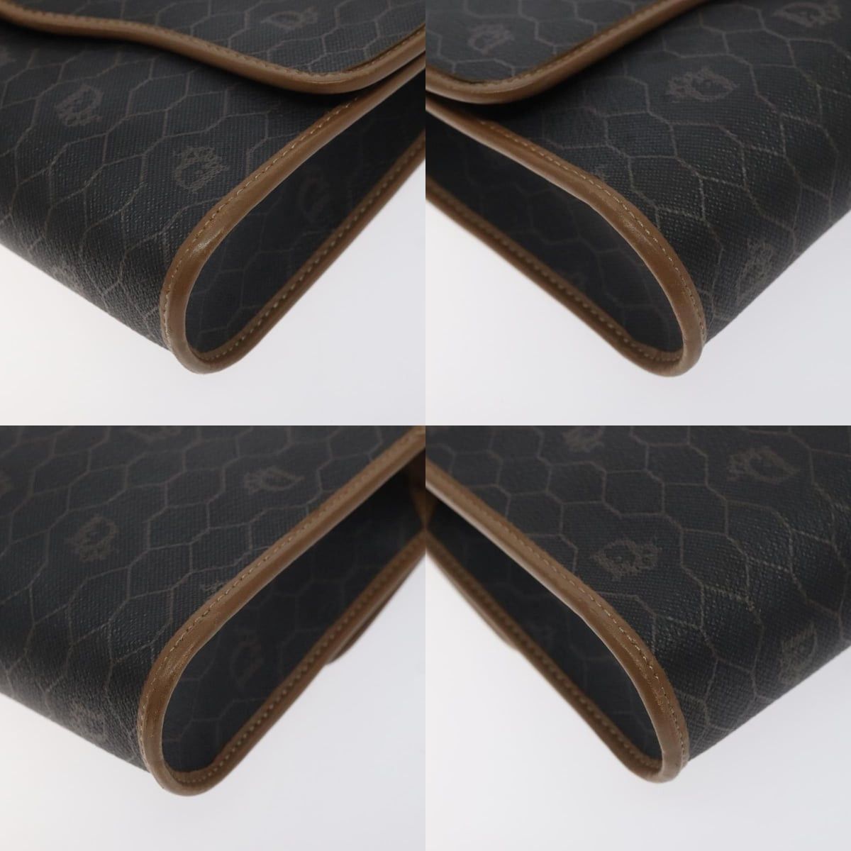 Dior DIOR Honeycomb Canvas Shoulder Bag Pvc Black Gold Size ONE SIZE - 10 Thumbnail