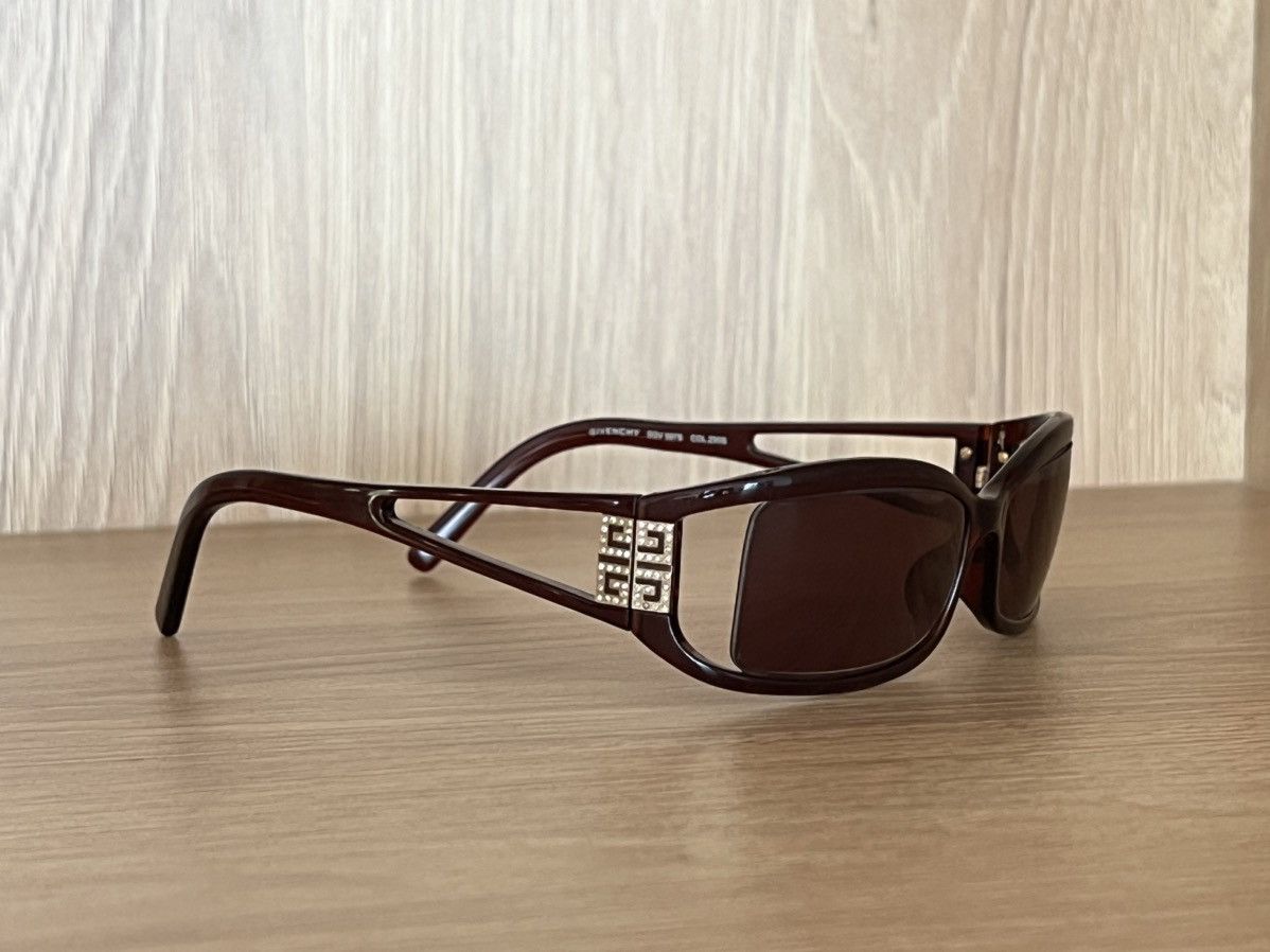 Givenchy GIVENCHY SGV 597S vintage rectangle sunglasses brown frame Size ONE SIZE - 2 Thumbnail
