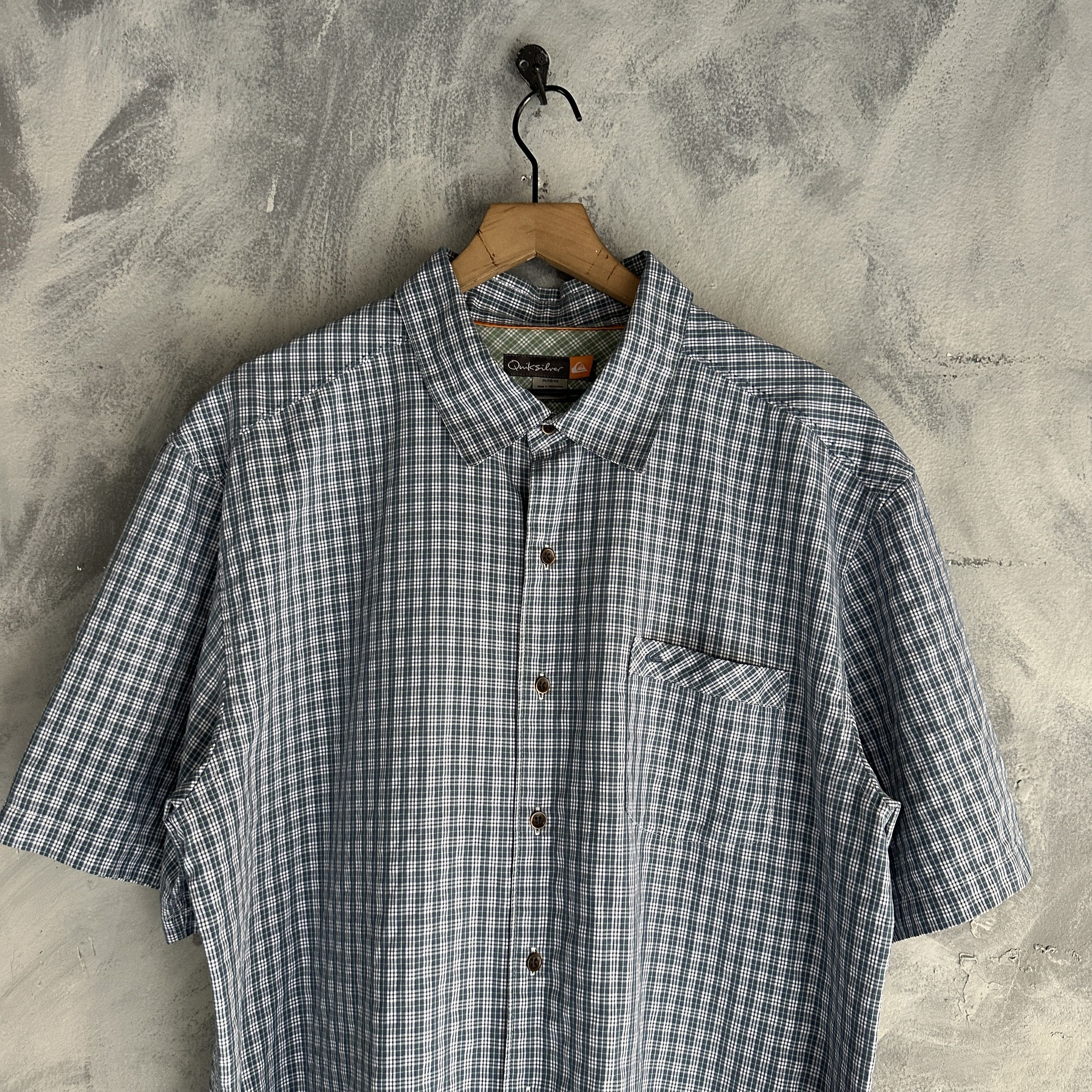 Quiksilver Quicksilver Waterman Button Up Shirt Mens Check Size US XL / EU 56 / 4 - 2 Thumbnail