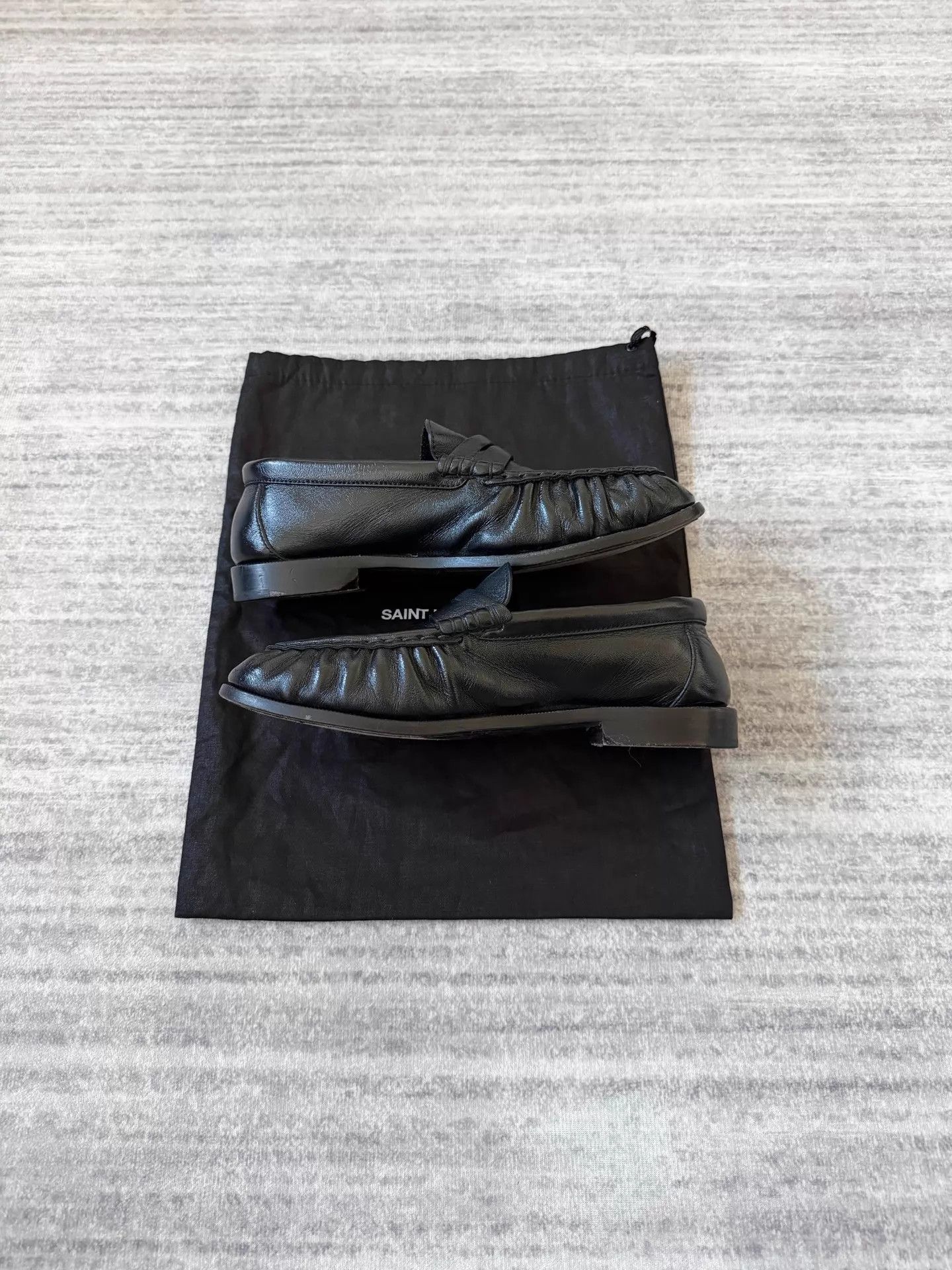 Yves Saint Laurent YSL Women's Eel Skin Pleated Loafer Size US 6.5 / IT 36.5 - 4 Thumbnail